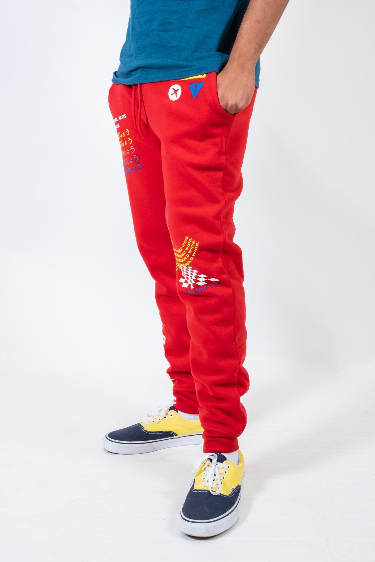 Red Departure Trip Jogger sold by Brooklyn Cloth product image thumbnail 3