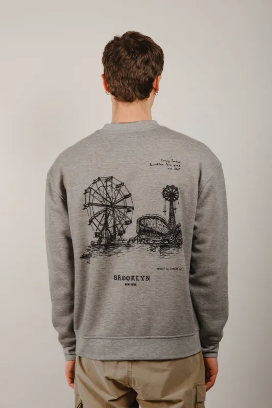 Brooklyn Coney Island Crew Neck Sweatshirt sold by Brooklyn Cloth