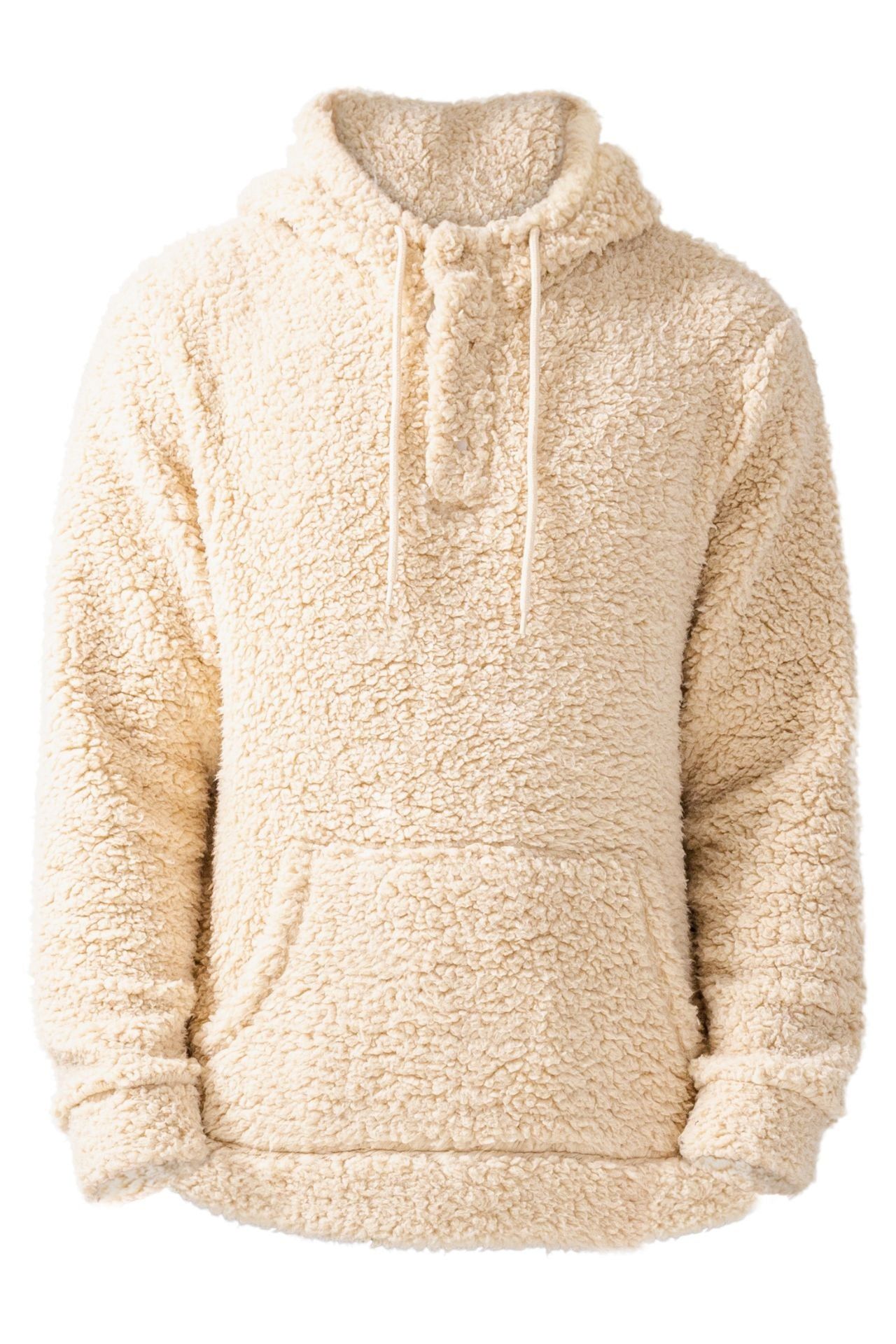 Biscuit Henley Neck Snap Sherpa Hoodie sold by Brooklyn Cloth product image thumbnail 2