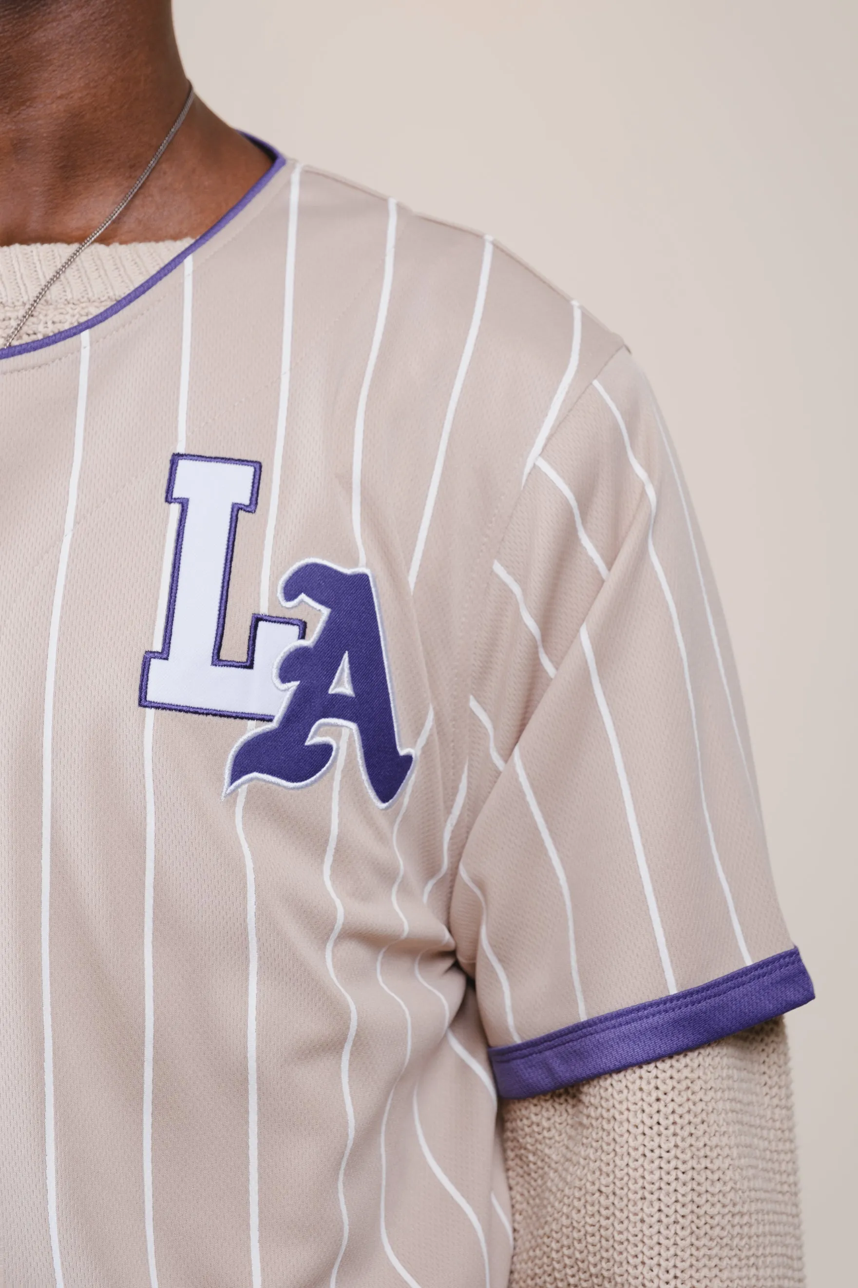 LA Pinstripe Baseball Jersey sold by Brooklyn Cloth product image thumbnail 2