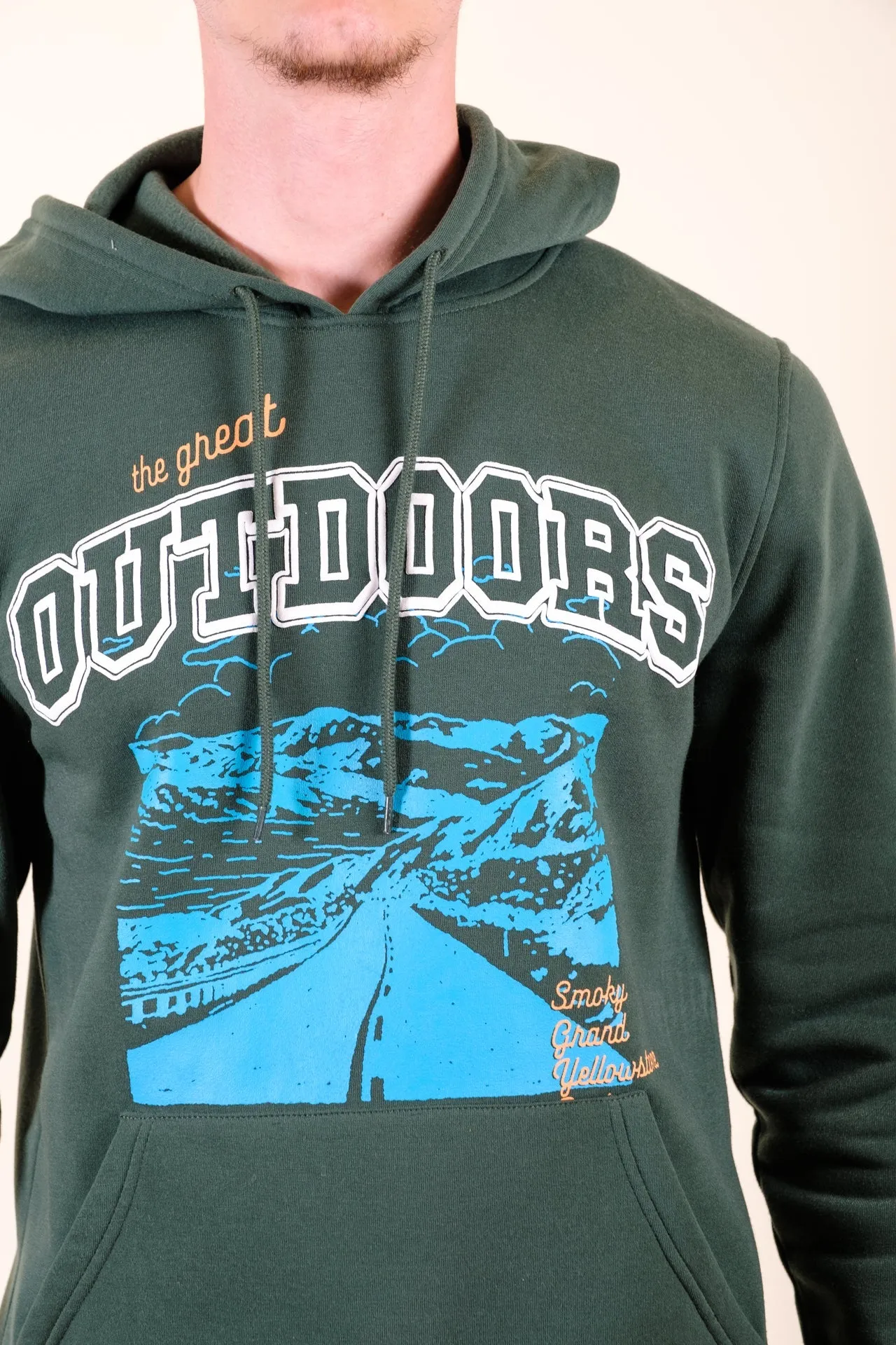 Hunter Green The Great Outdoors Fleece Hoodie sold by Brooklyn Cloth product image thumbnail 3