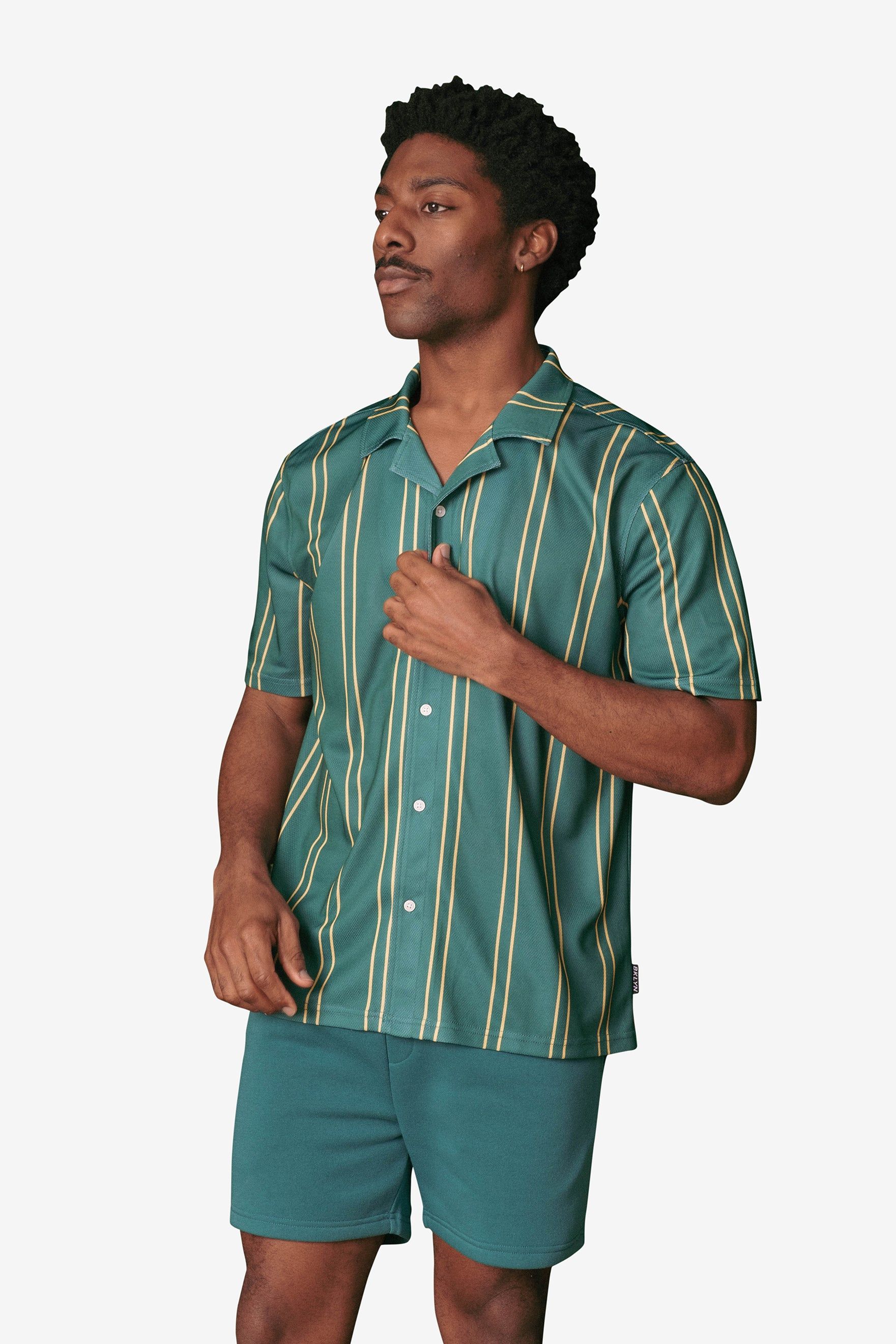 Dans Vertical Stripe Air Mesh Shirt sold by Brooklyn Cloth product image thumbnail 2