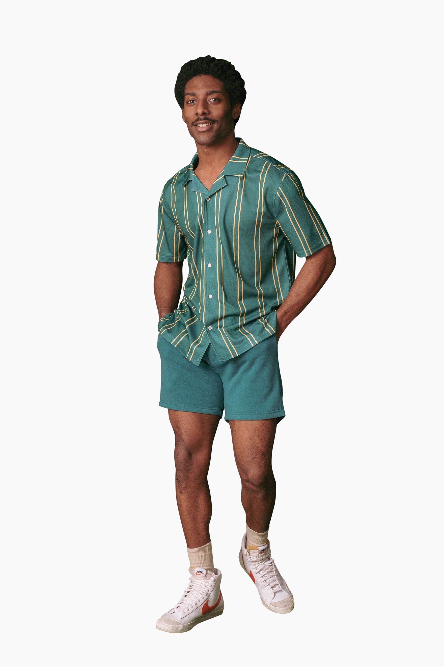 Dans Vertical Stripe Air Mesh Shirt sold by Brooklyn Cloth product image thumbnail 4