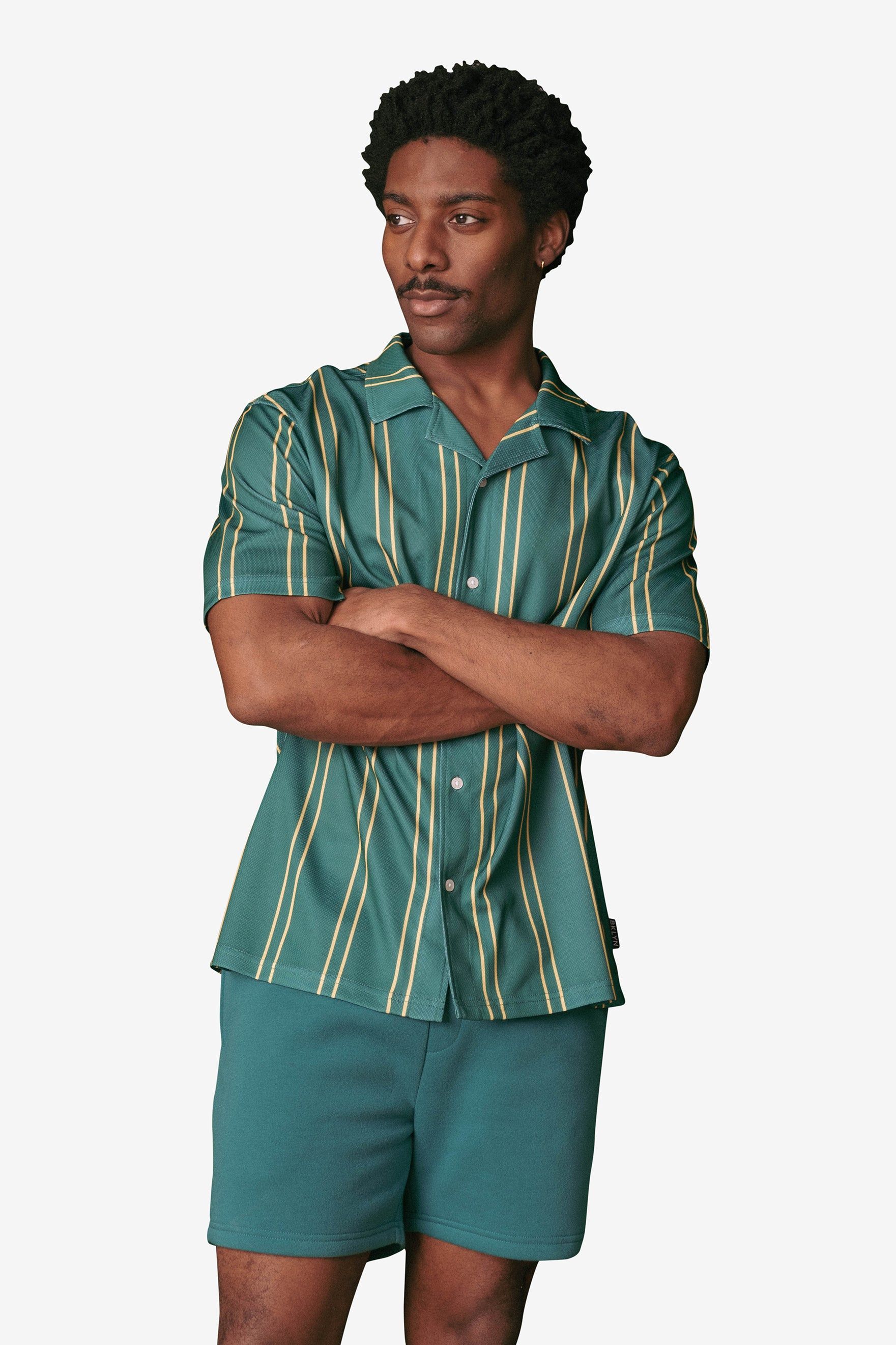 Dans Vertical Stripe Air Mesh Shirt sold by Brooklyn Cloth product image thumbnail 3
