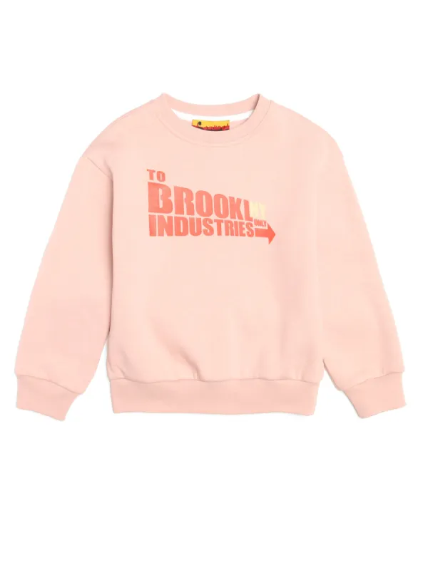 Girl's Retro Crew Neck Sweatshirt in Pale Mauve sold by Brooklyn Industries