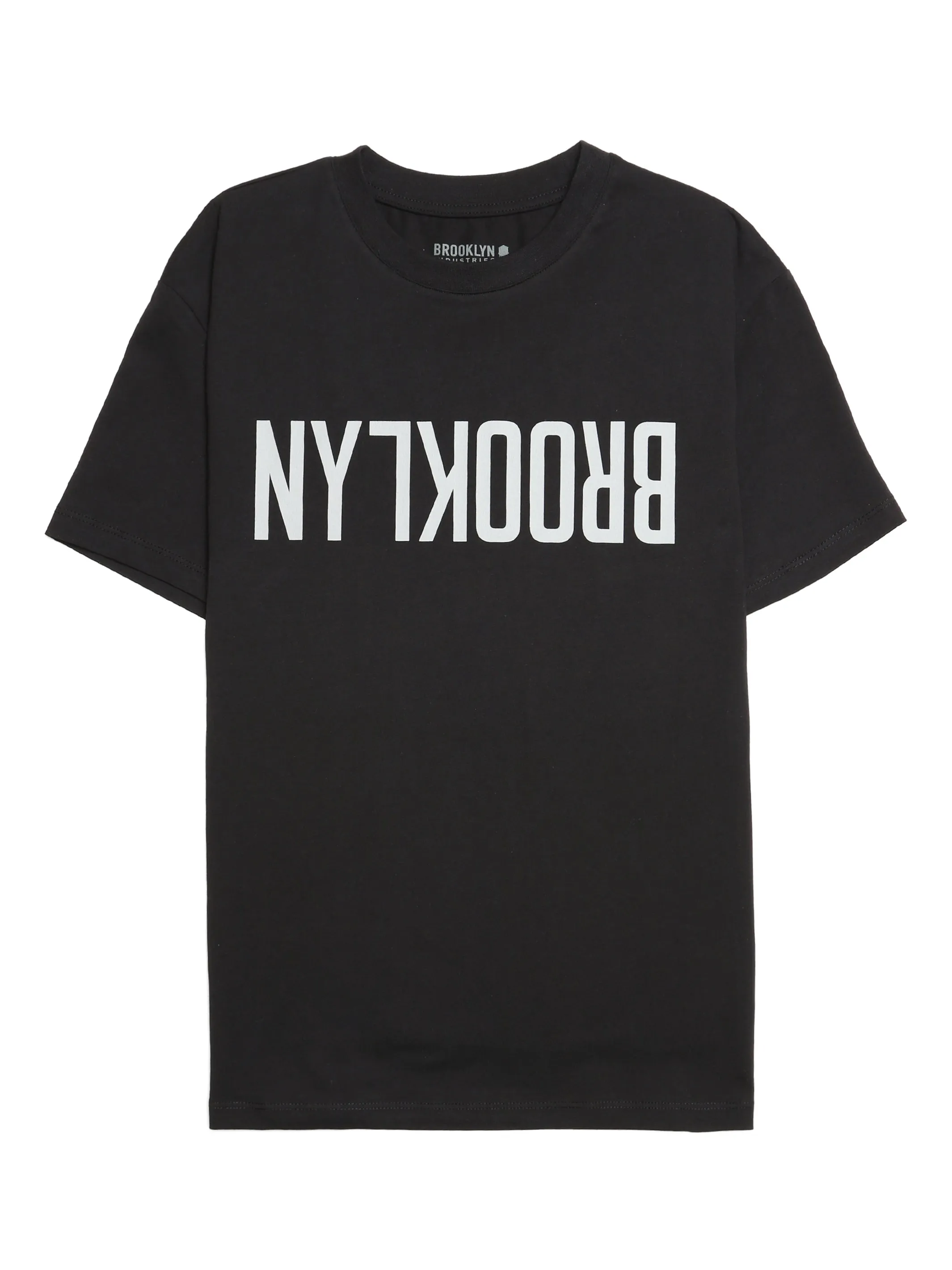 Women's Reversed Brooklyn Print T-shirt in Black sold by Brooklyn Industries