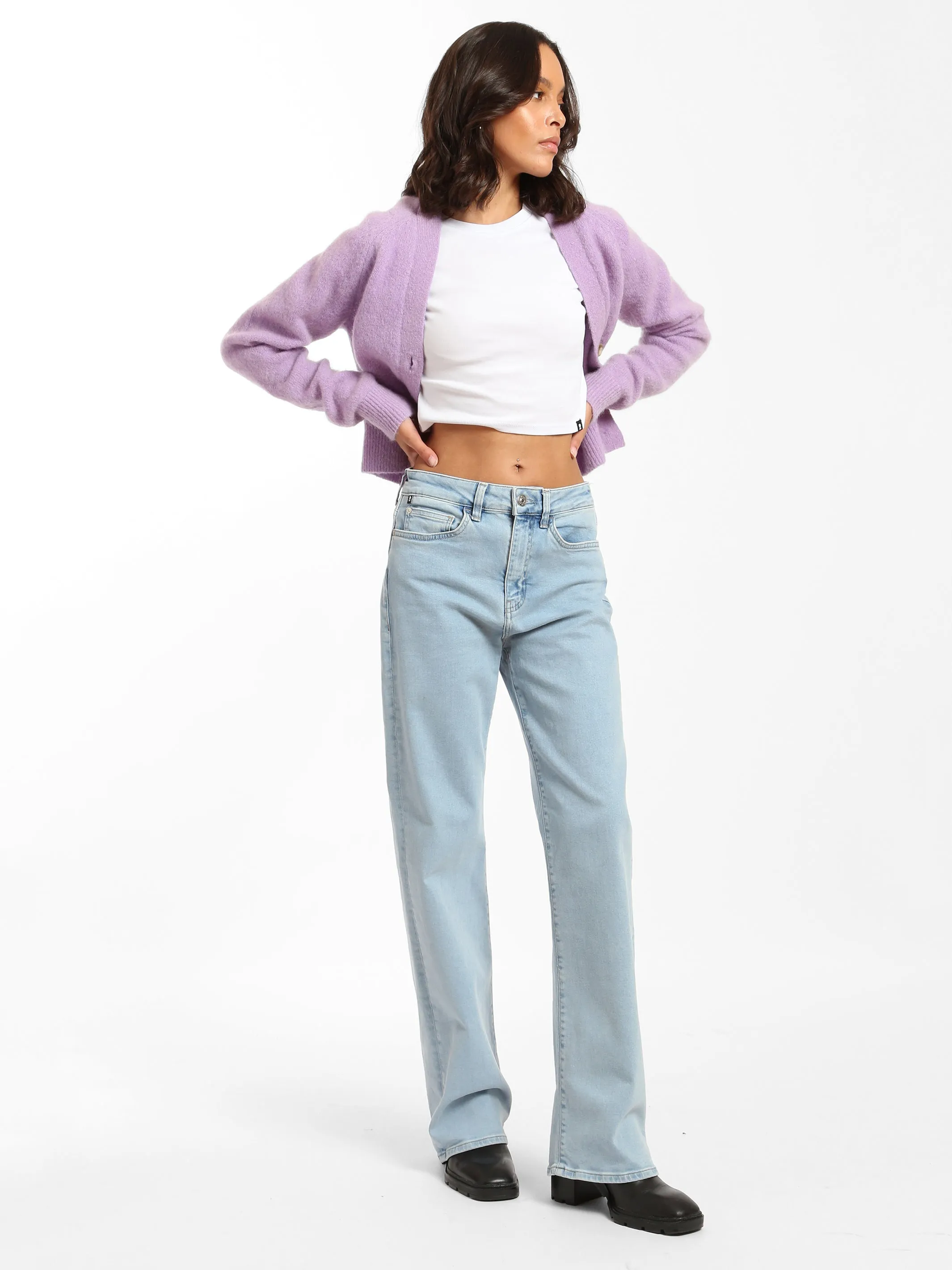 Park High Rise Wide Leg Jeans in Bleached Denim sold by Brooklyn Industries product image thumbnail 3