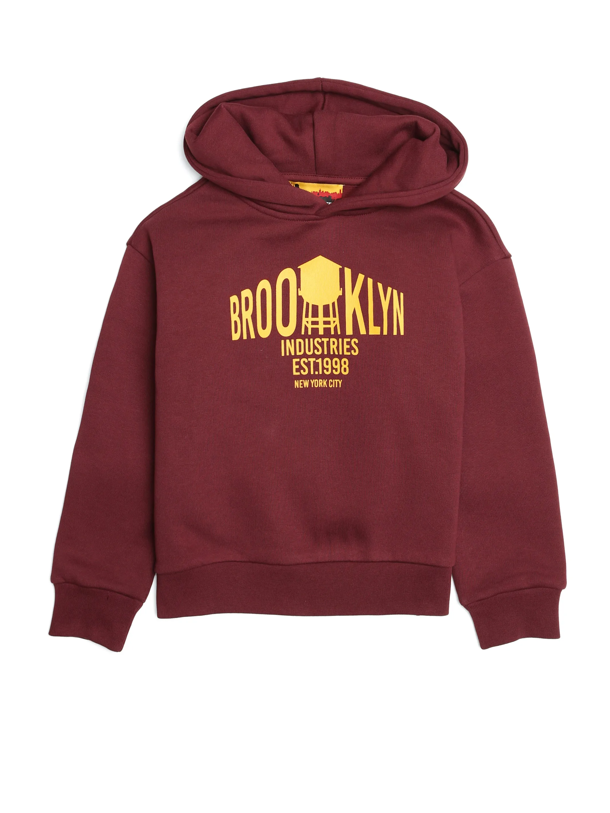 Boy's Water Tower Hoodie in Tawny Port sold by Brooklyn Industries