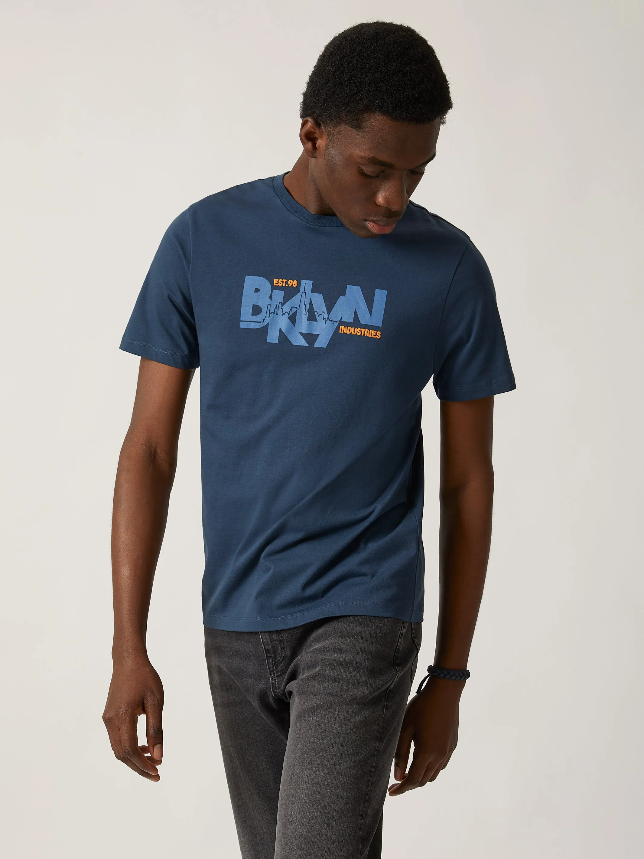 Men's Brooklyn T-shirt in Moonlit Ocean sold by Brooklyn Industries product image thumbnail 4