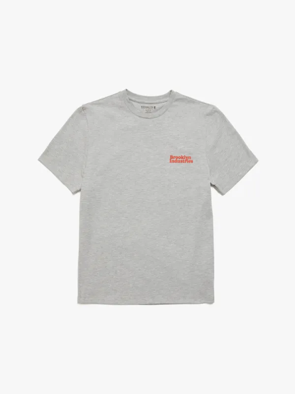 Men's NYC T-shirt in Grey Melange sold by Brooklyn Industries