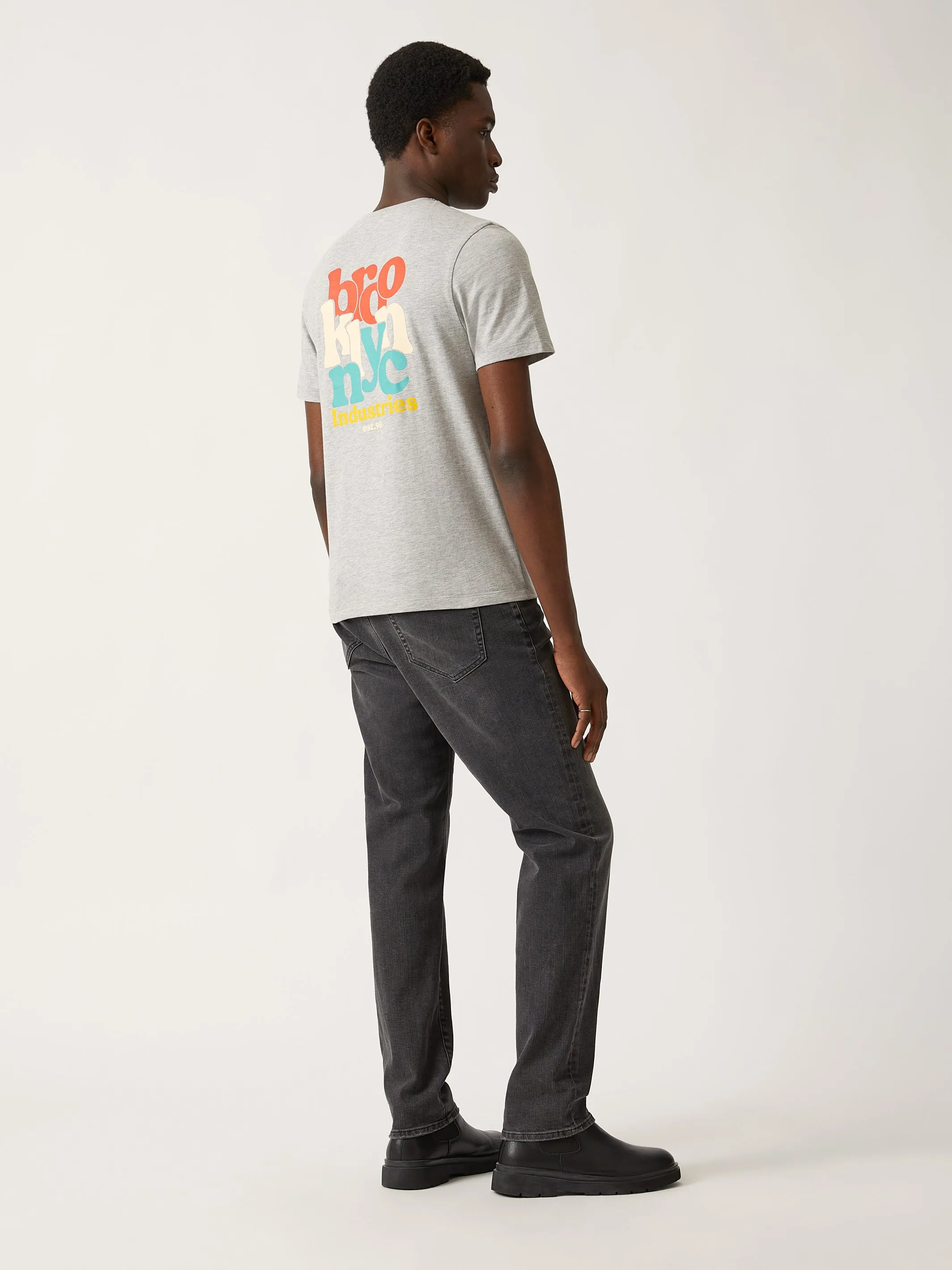 Men's NYC T-shirt in Grey Melange sold by Brooklyn Industries product image thumbnail 4