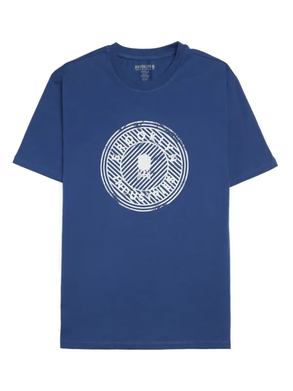 Men's Isometric T-shirt in Mood Indigo sold by Brooklyn Industries