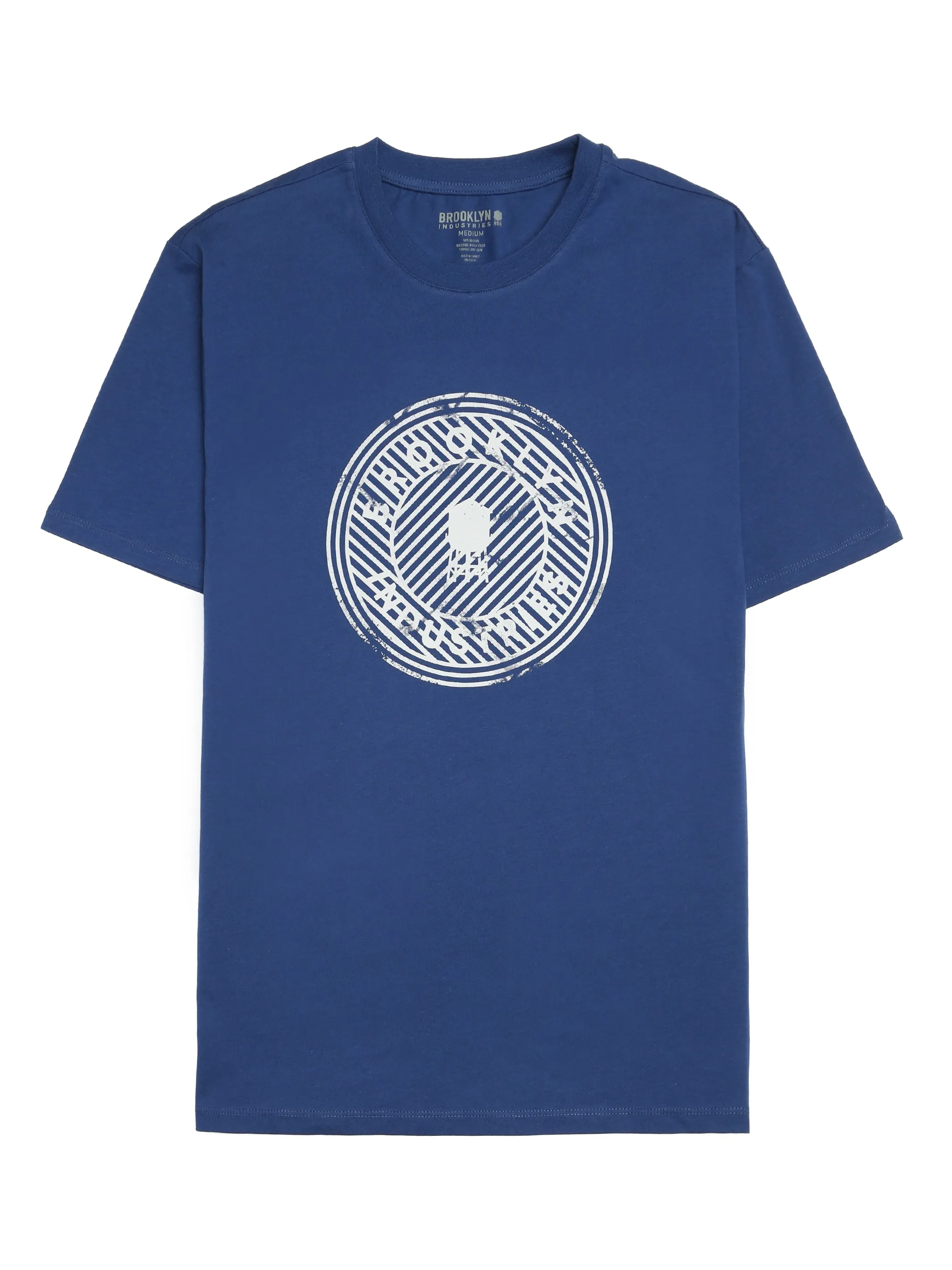Men's Isometric T-shirt in Mood Indigo sold by Brooklyn Industries