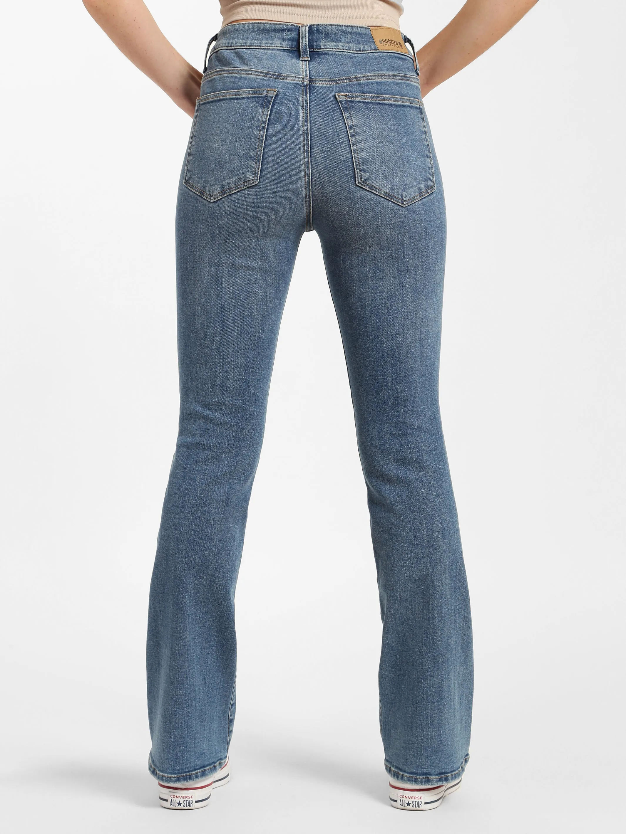 Metro Flare Jeans in Mid Denim sold by Brooklyn Industries product image thumbnail 2