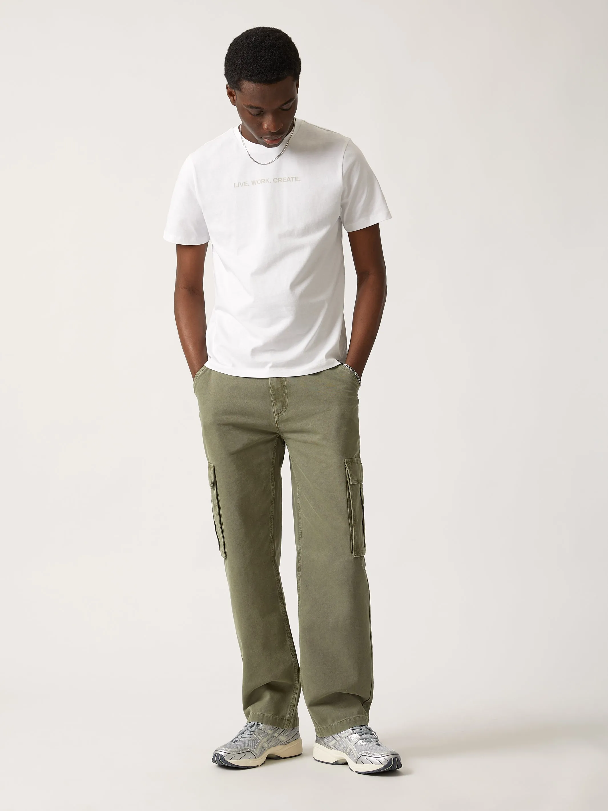 Men's Brooklyn Industries Live Work Create T-shirt in White sold by Brooklyn Industries product image thumbnail 2