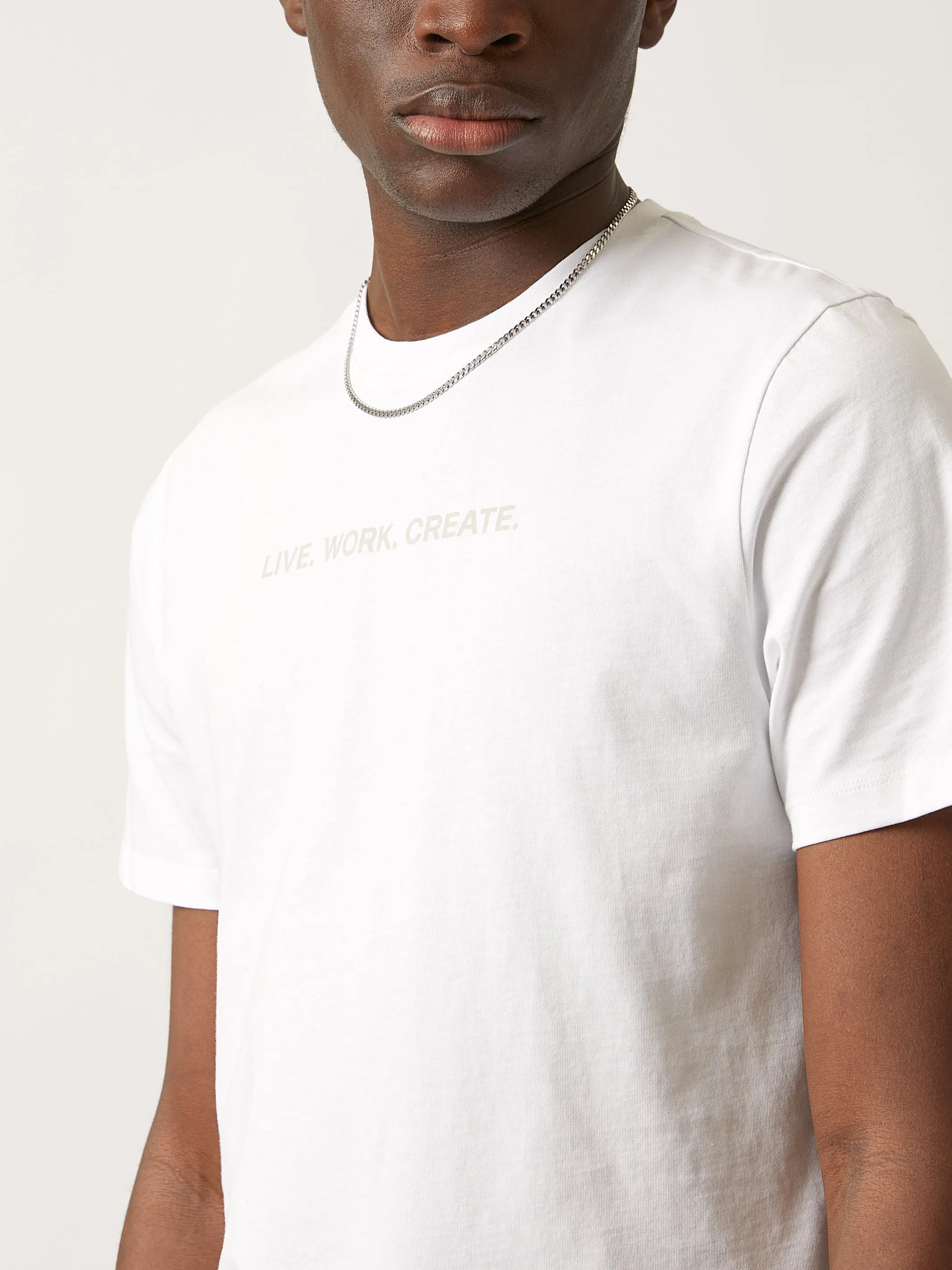 Men's Brooklyn Industries Live Work Create T-shirt in White sold by Brooklyn Industries product image thumbnail 5