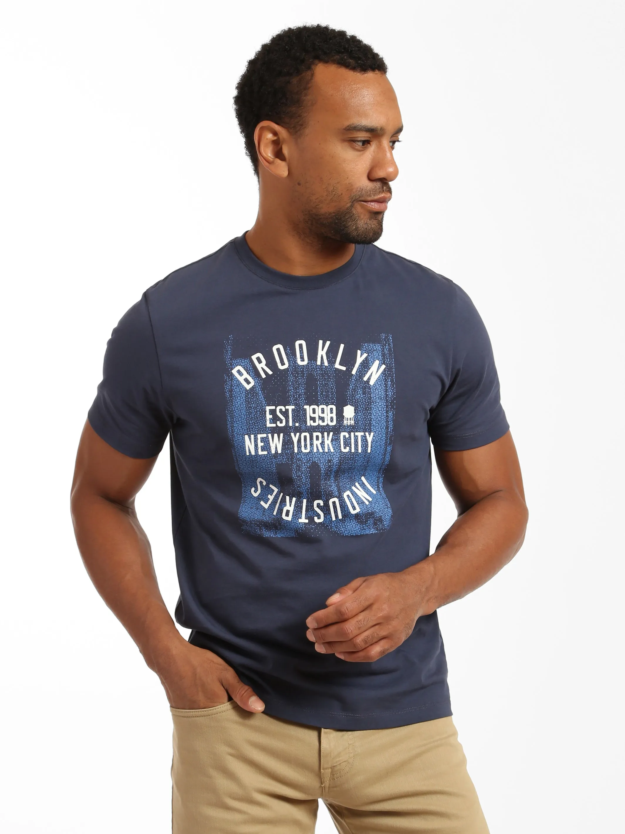 Men's Dumbo T-shirt in Mood Indigo sold by Brooklyn Industries product image thumbnail 3
