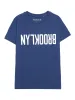 Girl's Reversed Brooklyn T-Shirt in Mood Indigo sold by Brooklyn Industries