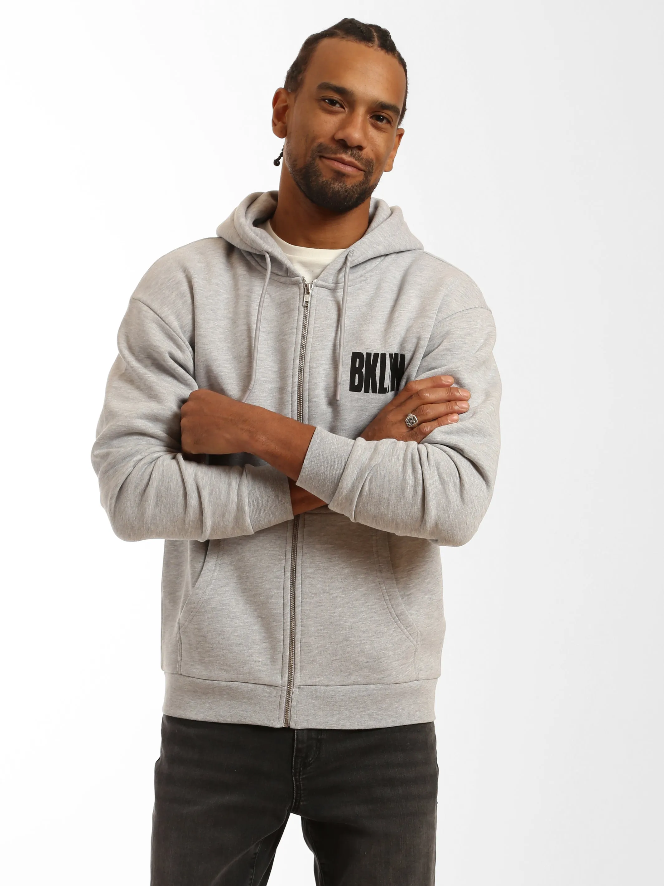 Men's Brooklyn Plastic Bag Zip-Up Hoodie sold by Brooklyn Industries product image thumbnail 3