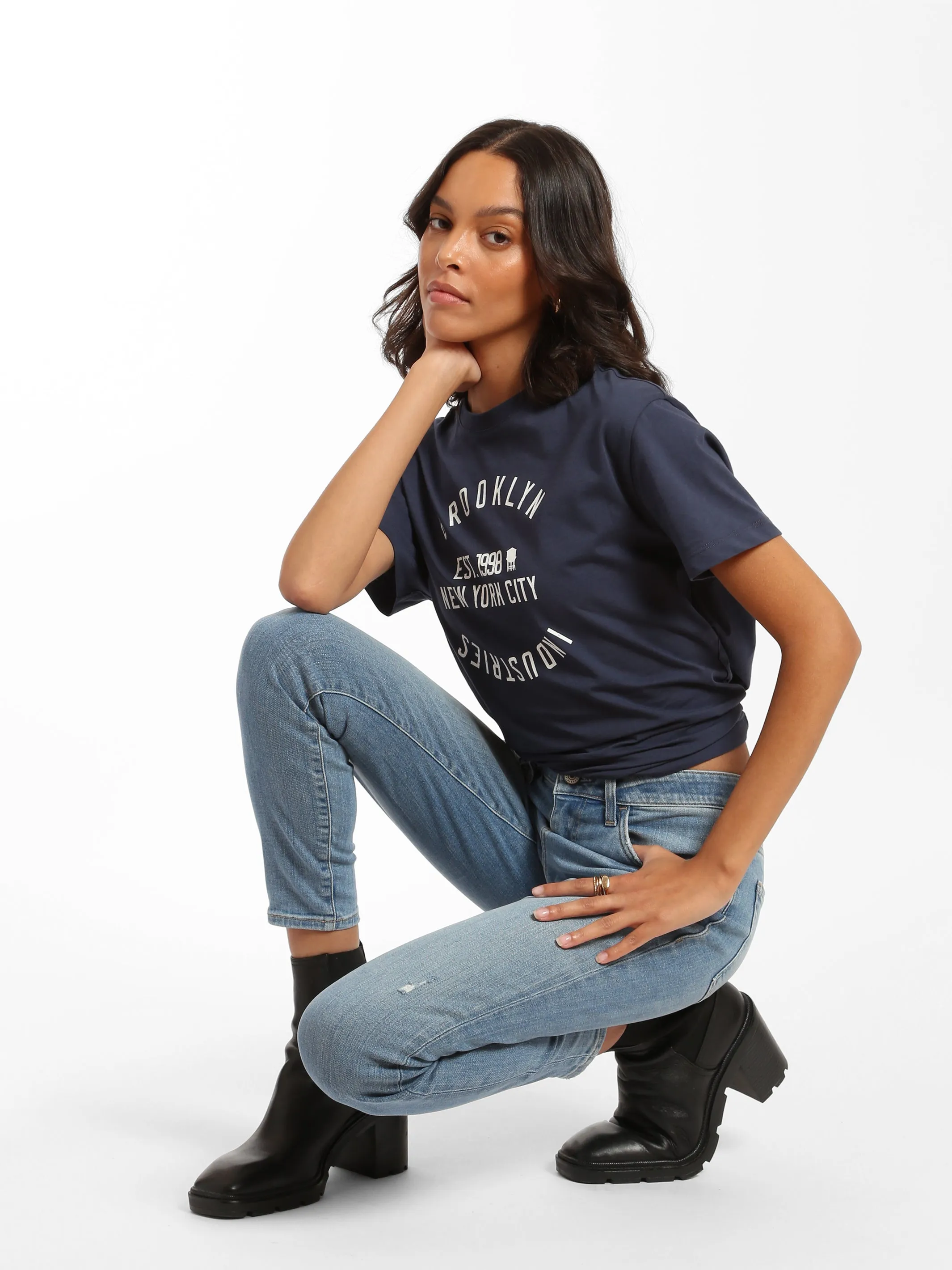 Coco High Rise Skinny Jeans in Light Denim sold by Brooklyn Industries product image thumbnail 3