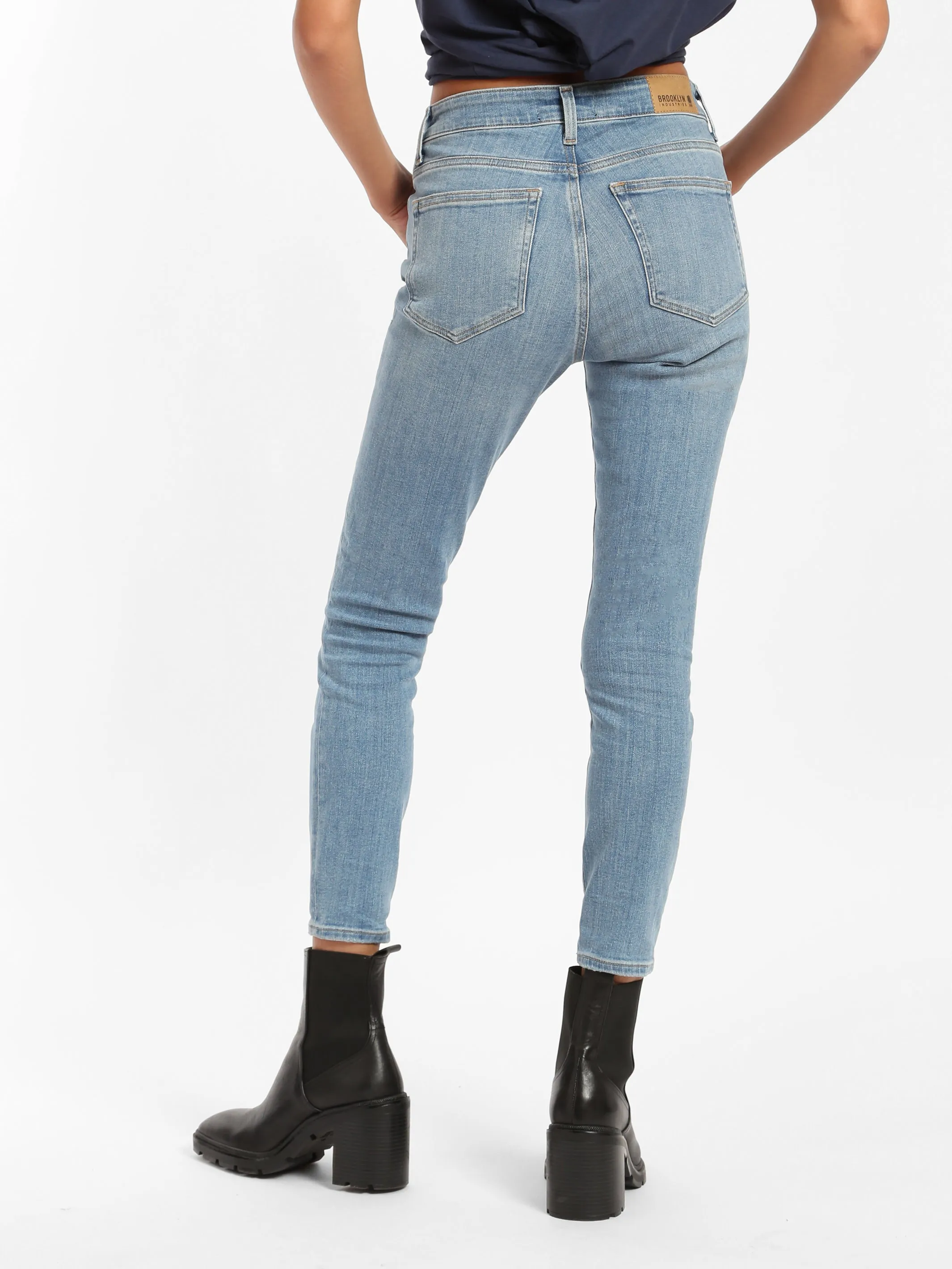 Coco High Rise Skinny Jeans in Light Denim sold by Brooklyn Industries product image thumbnail 2