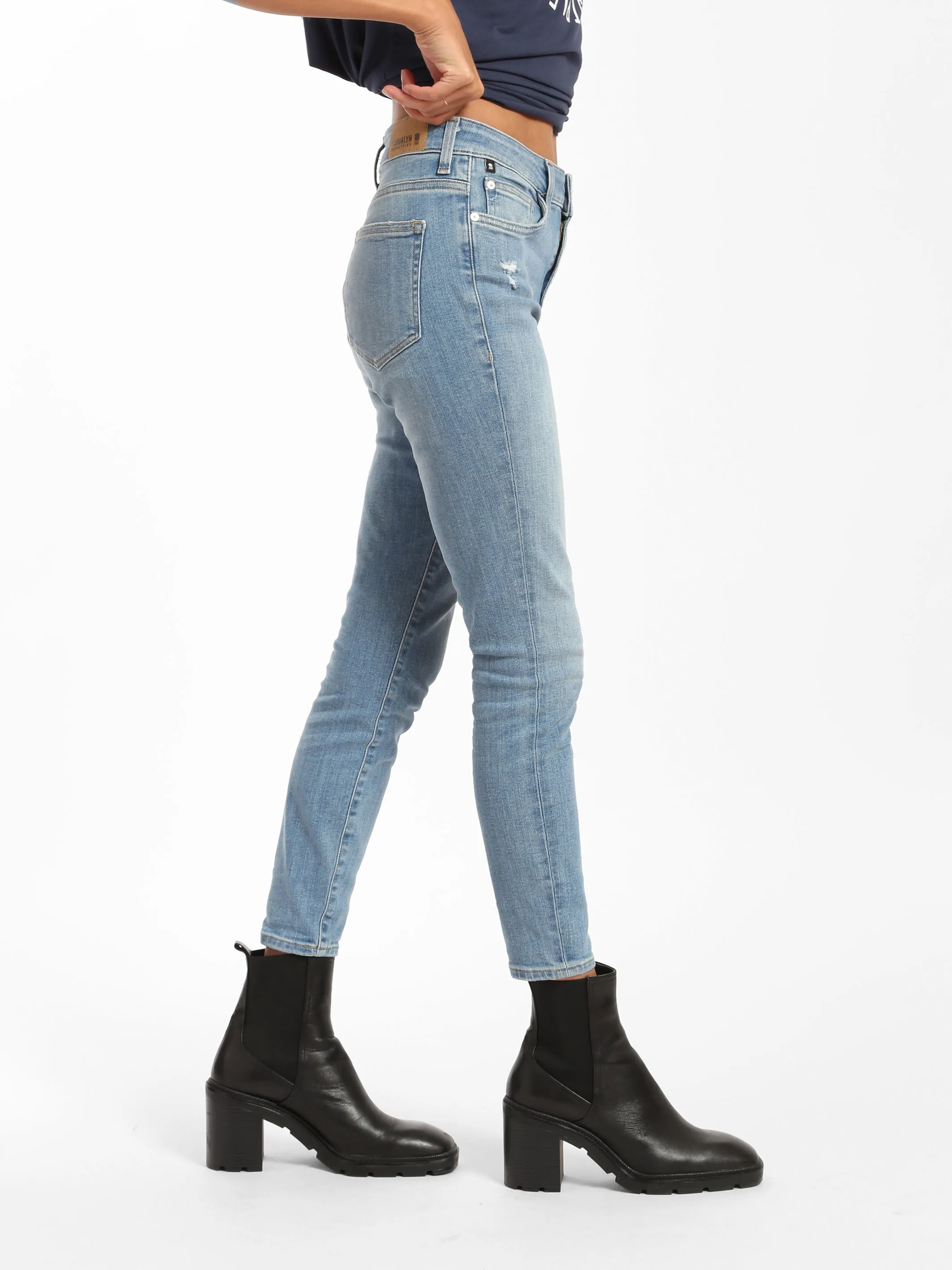 Coco High Rise Skinny Jeans in Light Denim sold by Brooklyn Industries product image thumbnail 5