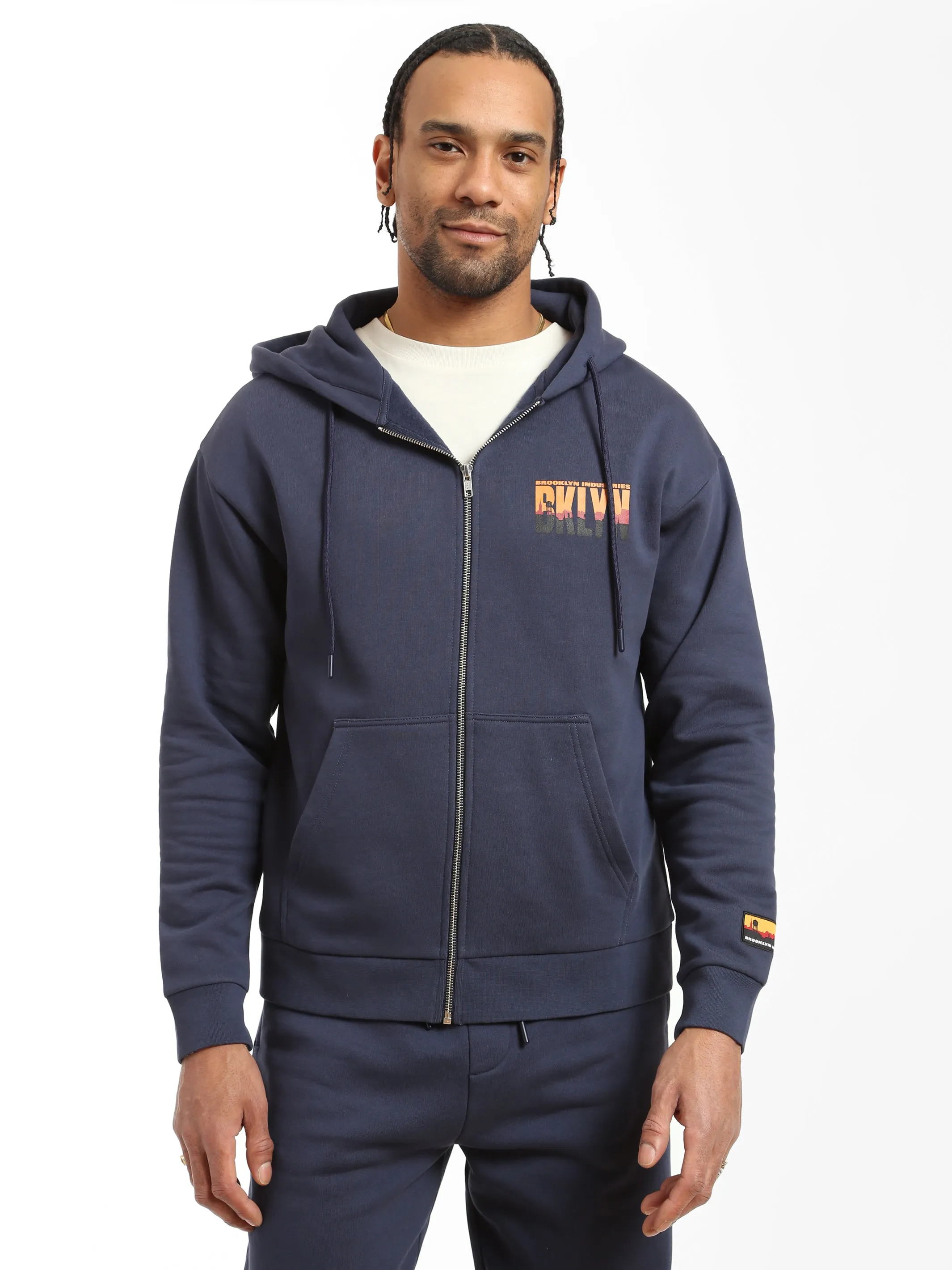 Men's BKLYN Zip-Up Slub Hoodie sold by Brooklyn Industries product image thumbnail 3