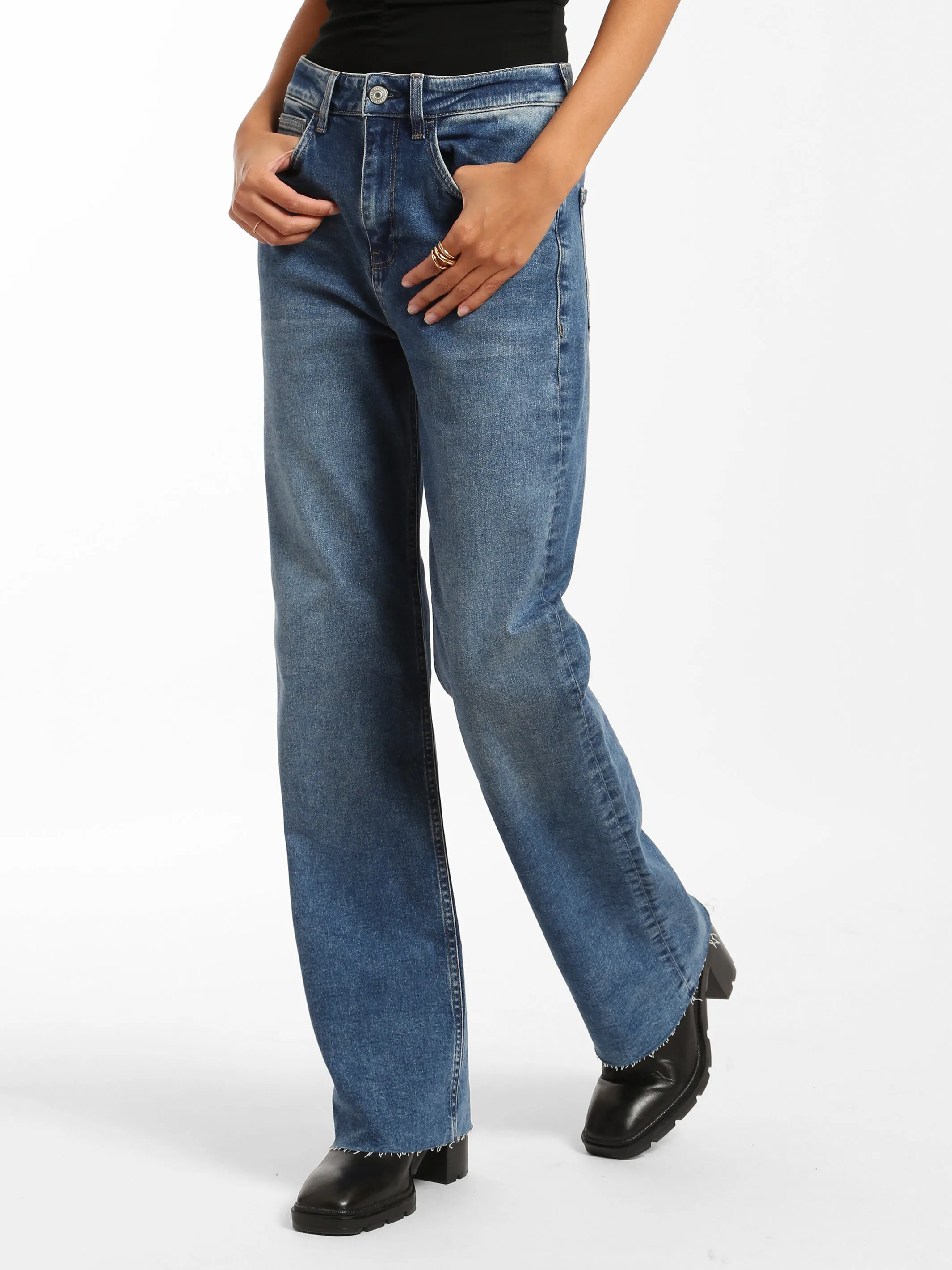 Park High Rise Wide Leg Jeans in Indigo Denim sold by Brooklyn Industries