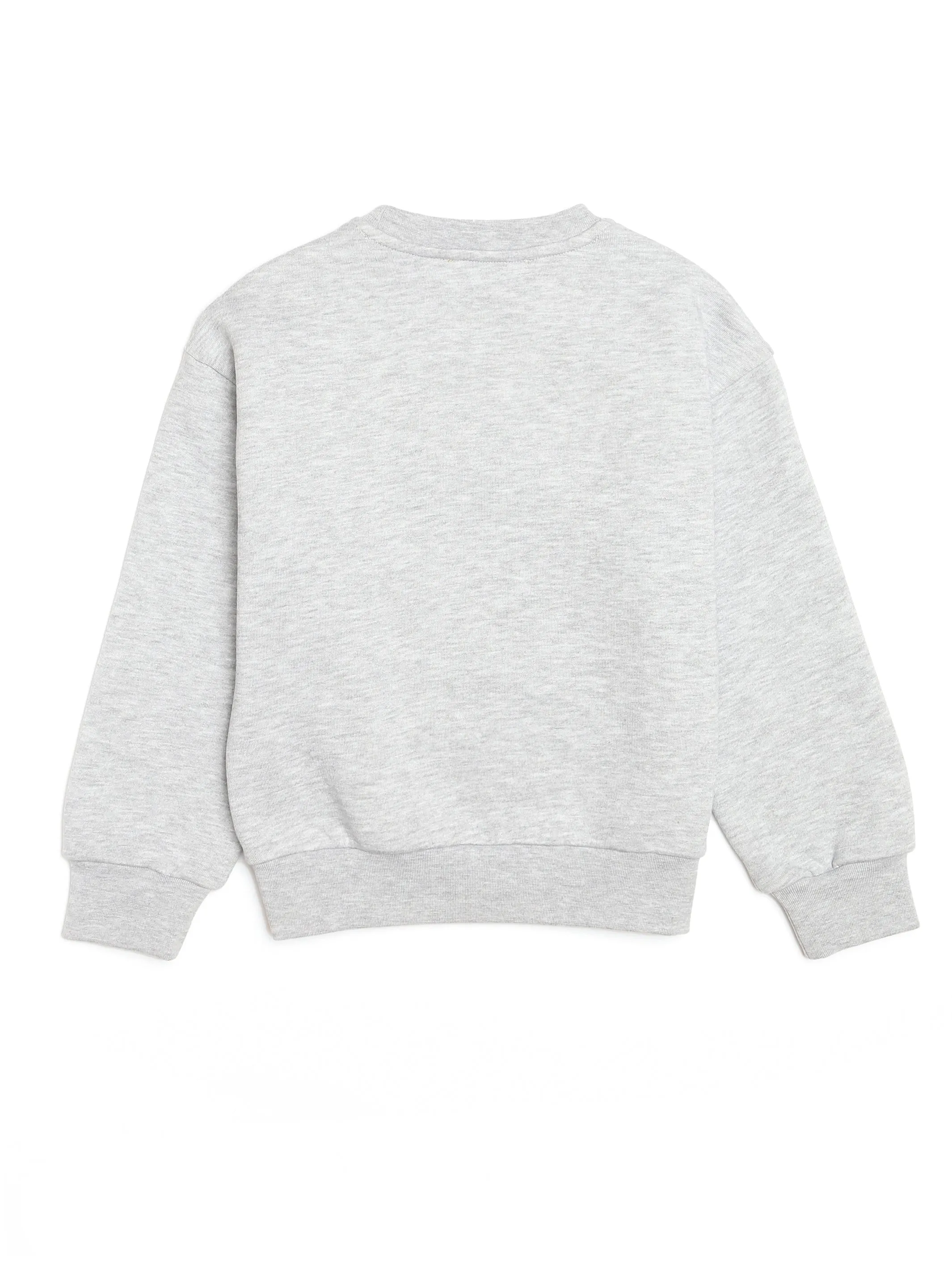 Girl's Retro Crew Neck Sweatshirt in Grey Melange sold by Brooklyn Industries product image thumbnail 2