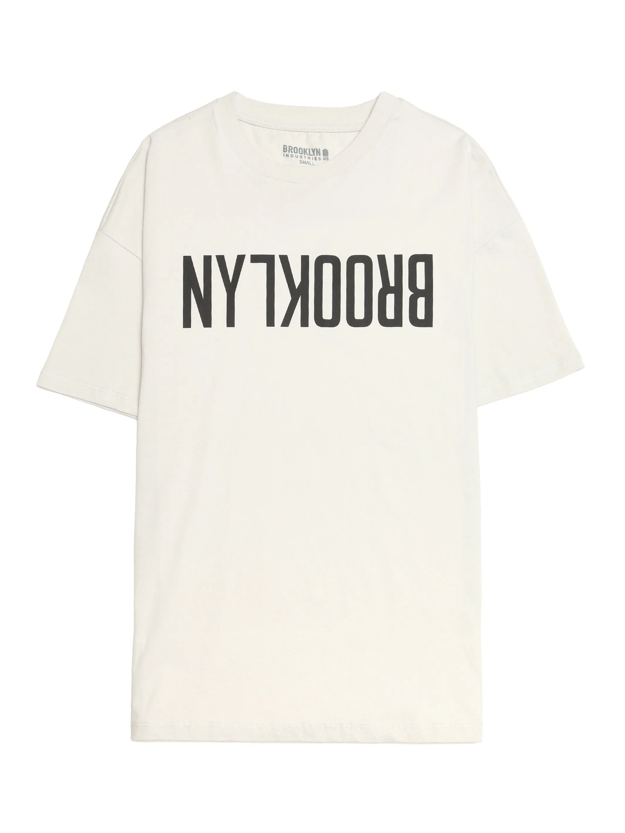 Women's Reversed Brooklyn T-shirt in Silver Birch sold by Brooklyn Industries