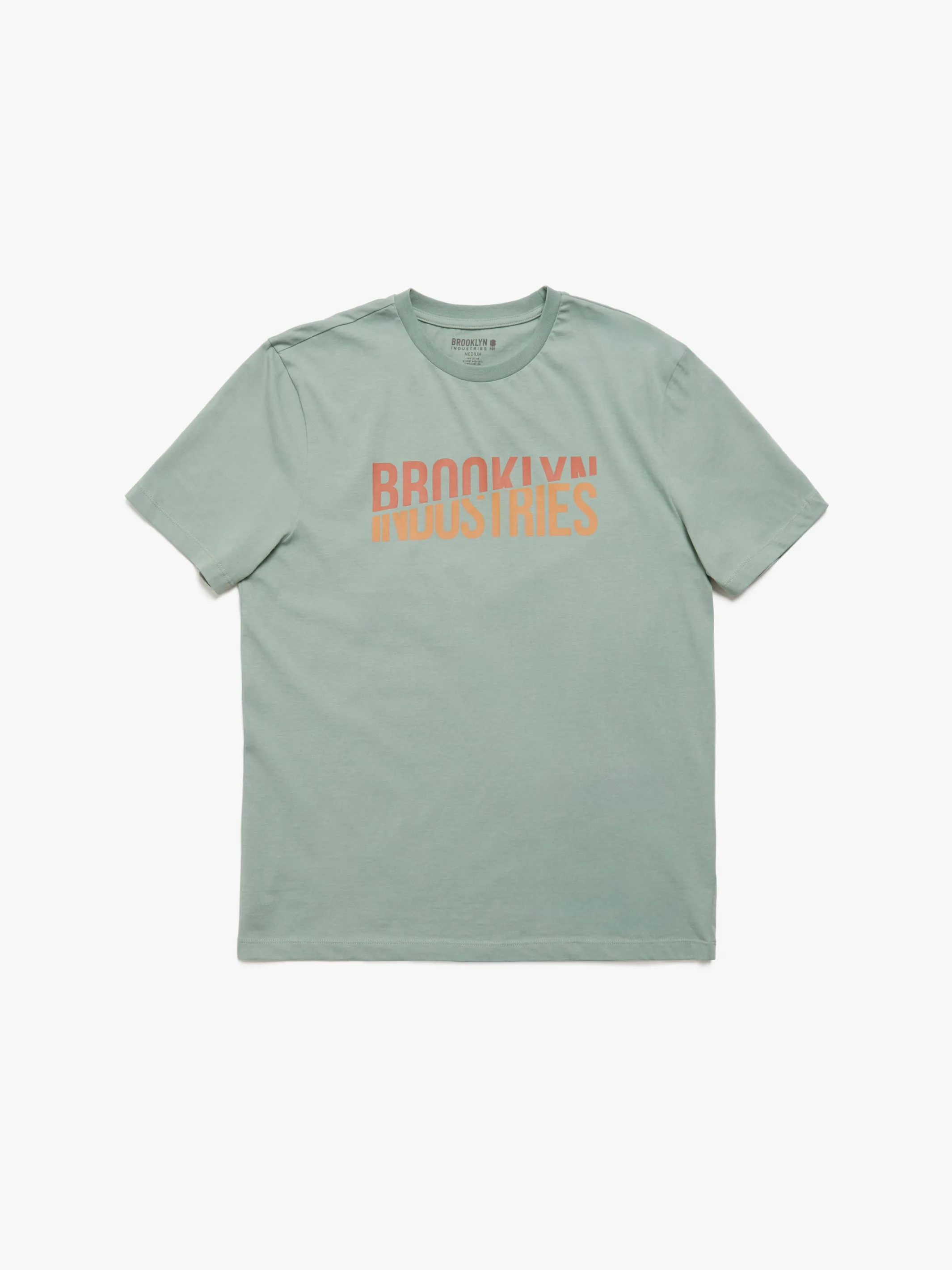 Men's Split T-shirt in Green Milieu sold by Brooklyn Industries