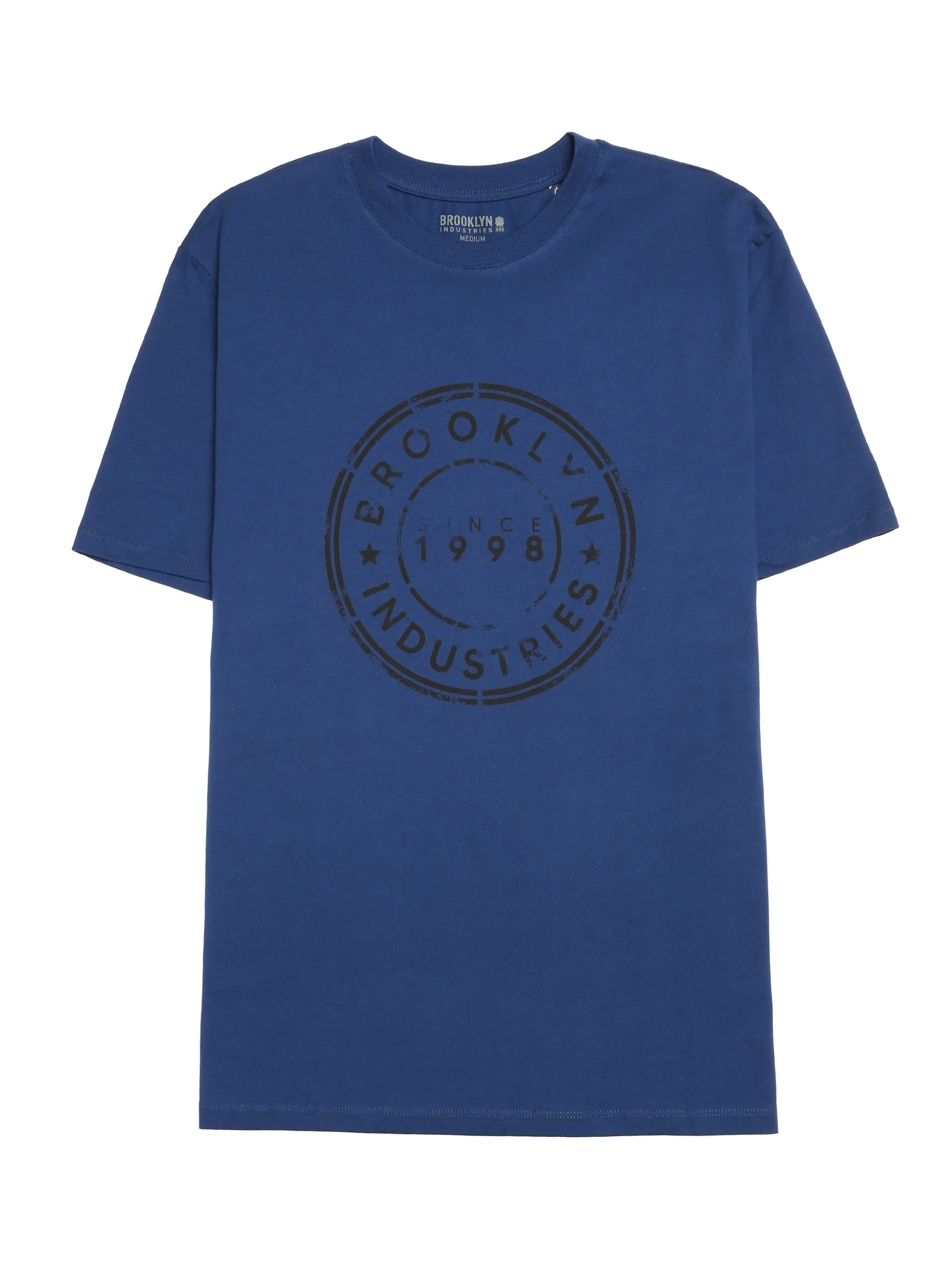 Men's Stamp T-shirt in Navy Peony sold by Brooklyn Industries