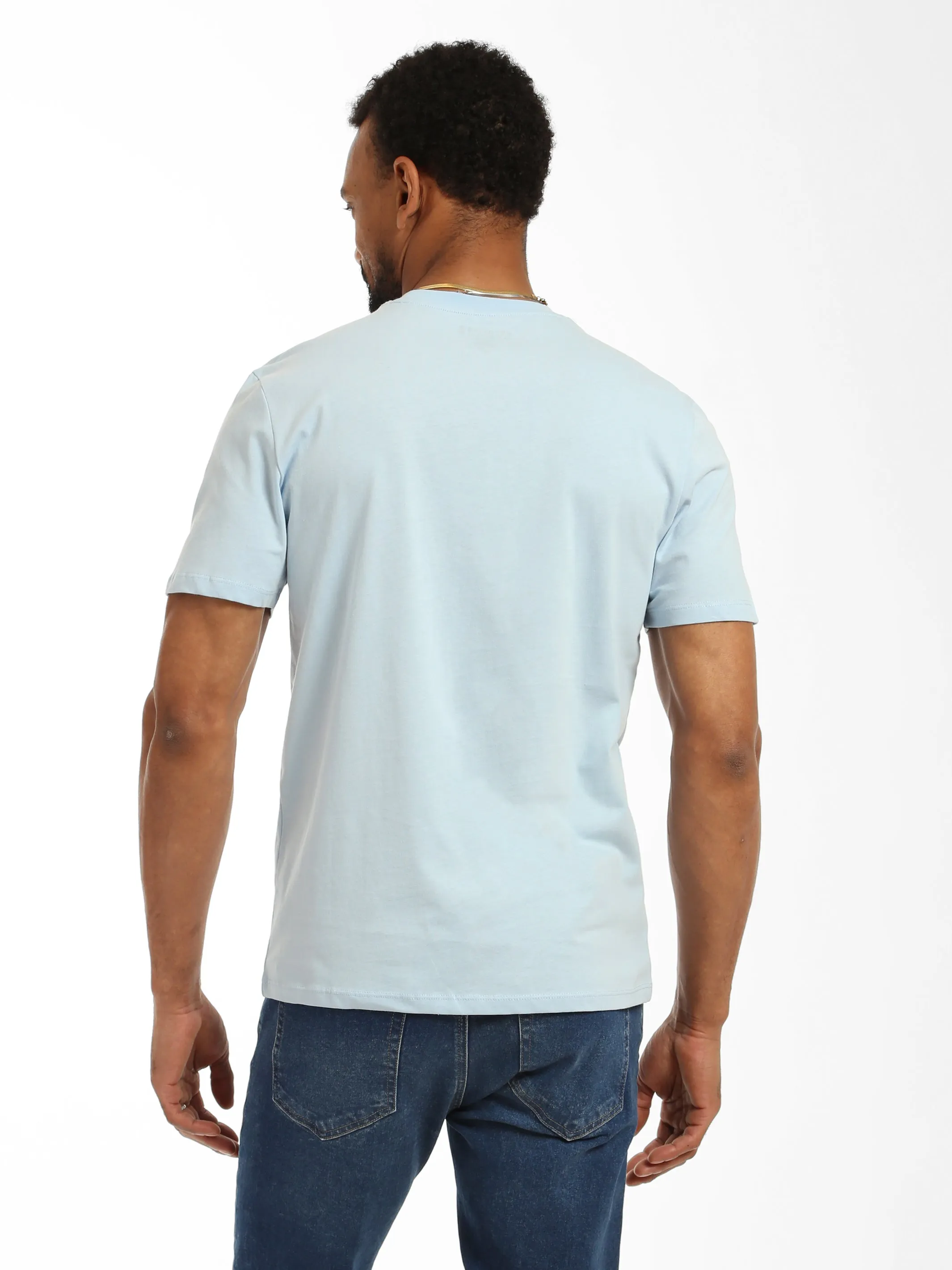 Men's Eagle Stamp T-shirt in Cerulean sold by Brooklyn Industries product image thumbnail 4