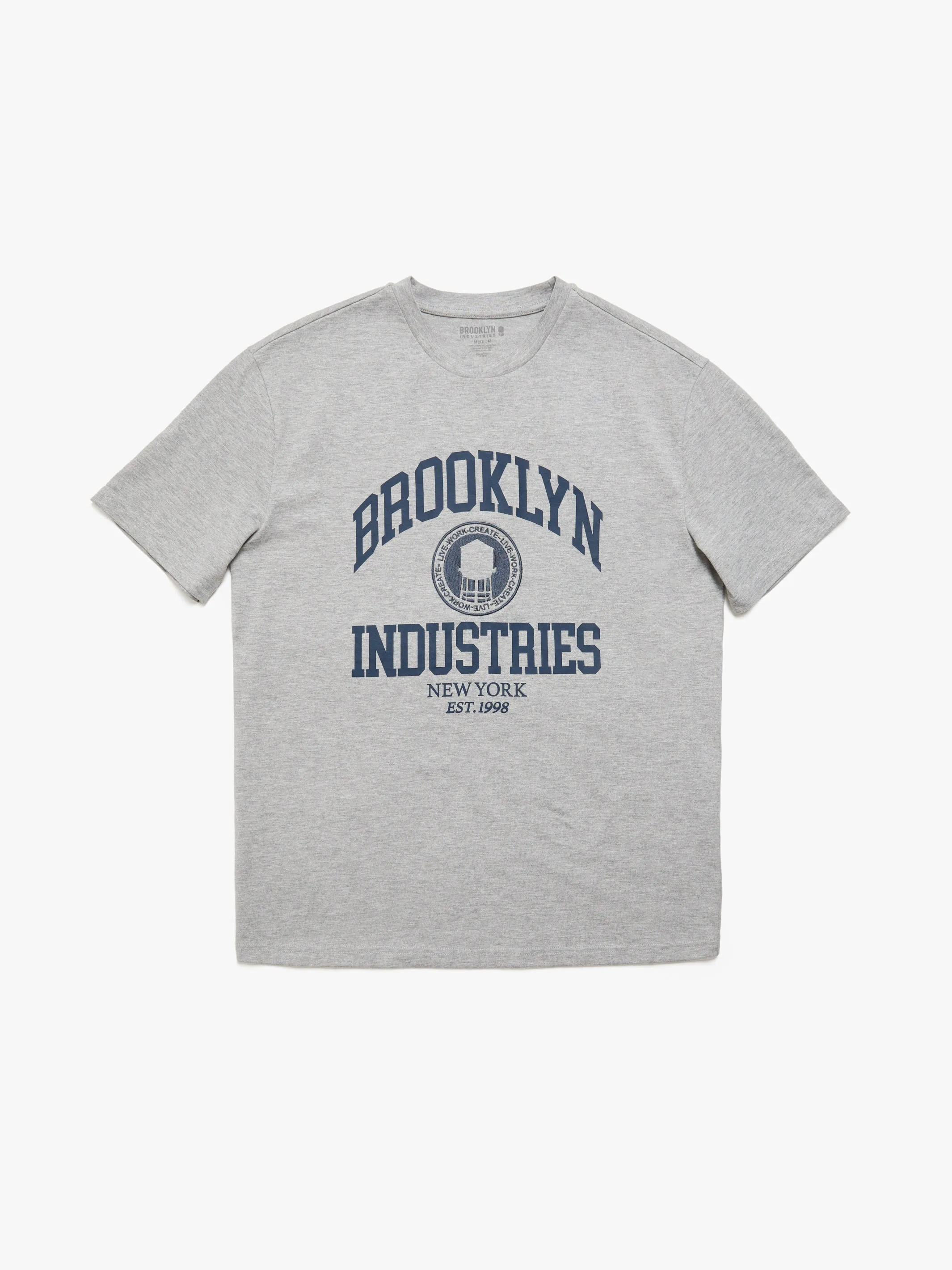 Men's Brooklyn Industries Heritage T-shirt in Grey Melange sold by Brooklyn Industries