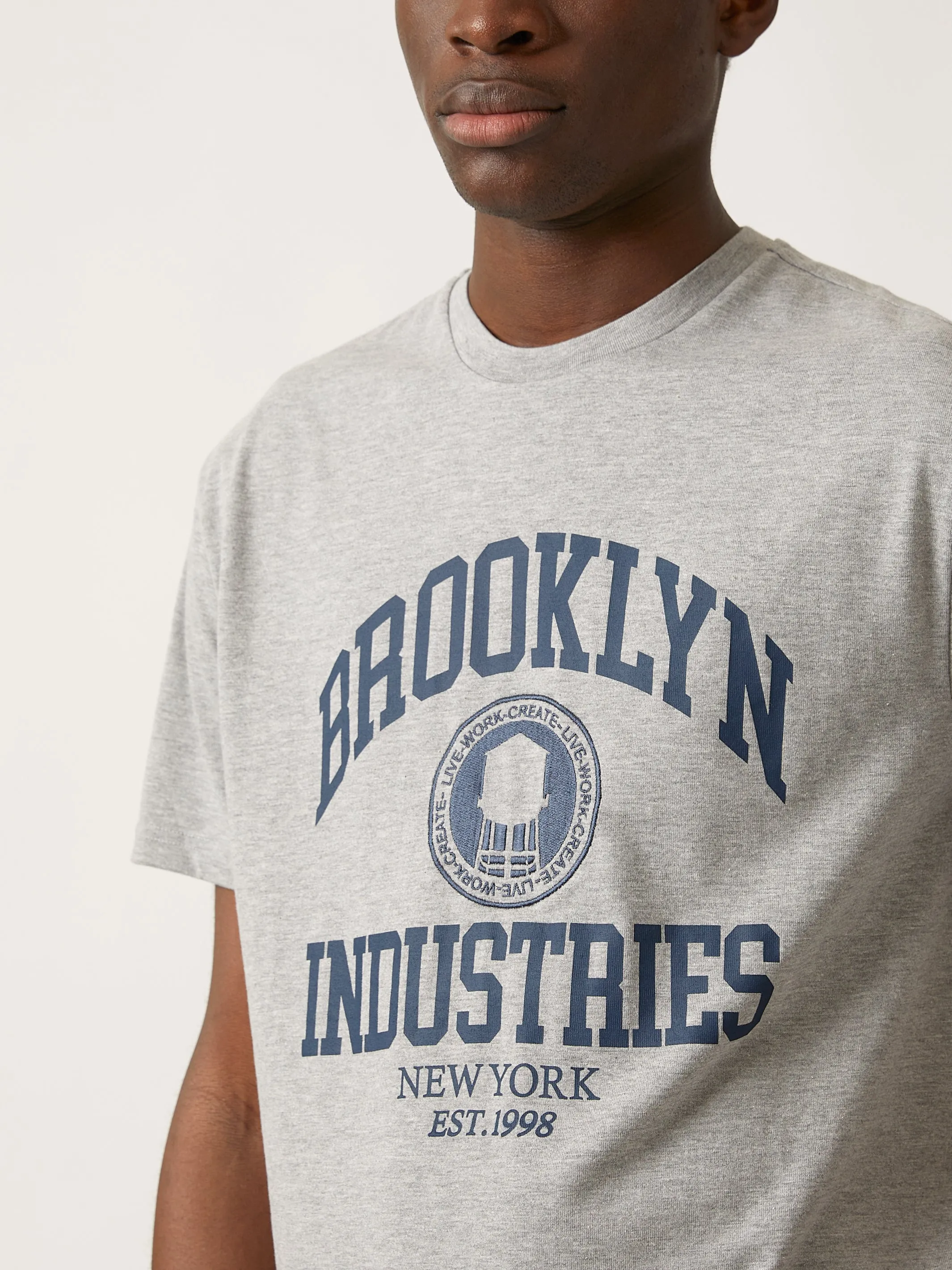 Men's Brooklyn Industries Heritage T-shirt in Grey Melange sold by Brooklyn Industries product image thumbnail 5