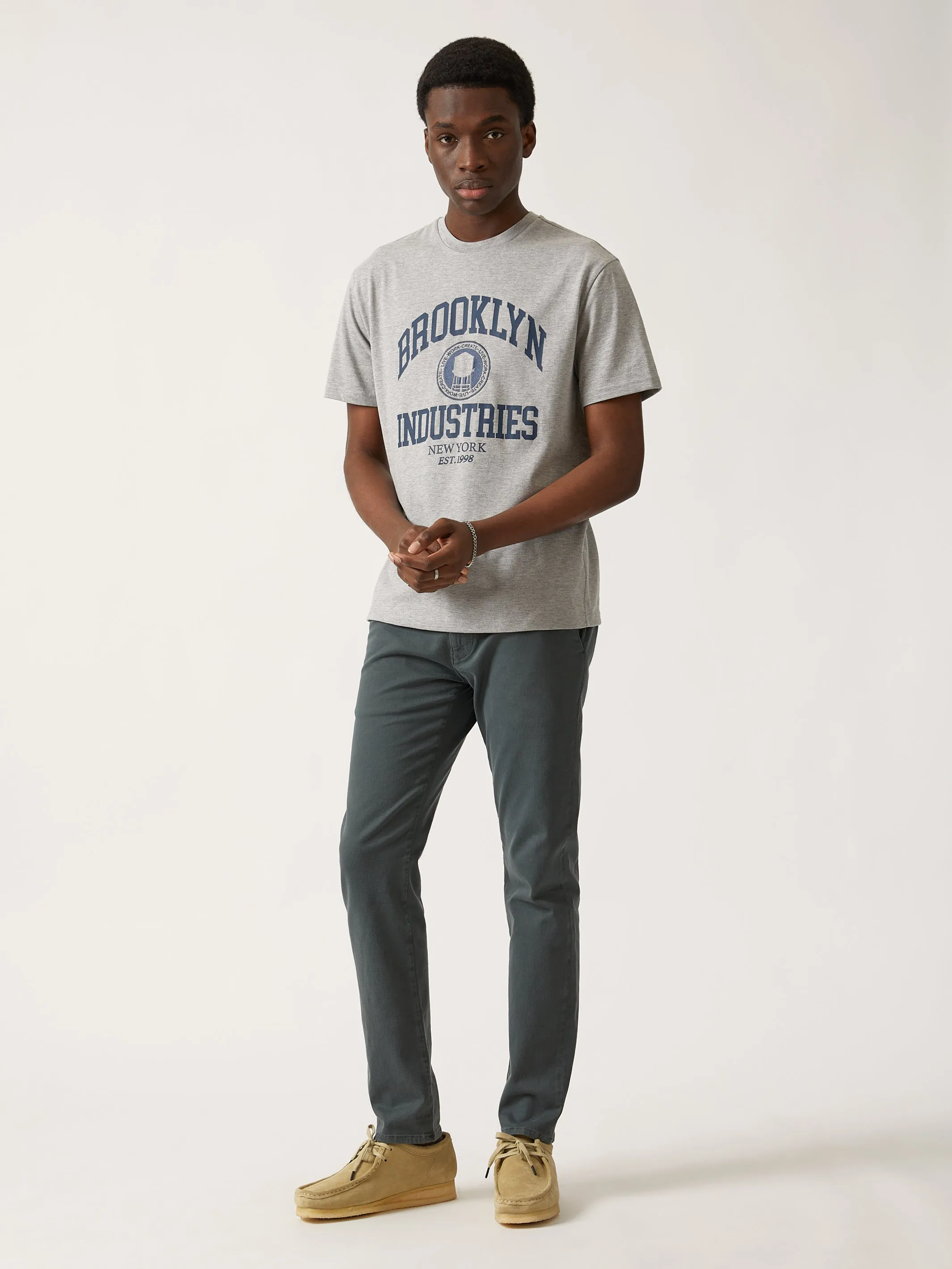 Men's Brooklyn Industries Heritage T-shirt in Grey Melange sold by Brooklyn Industries product image thumbnail 2