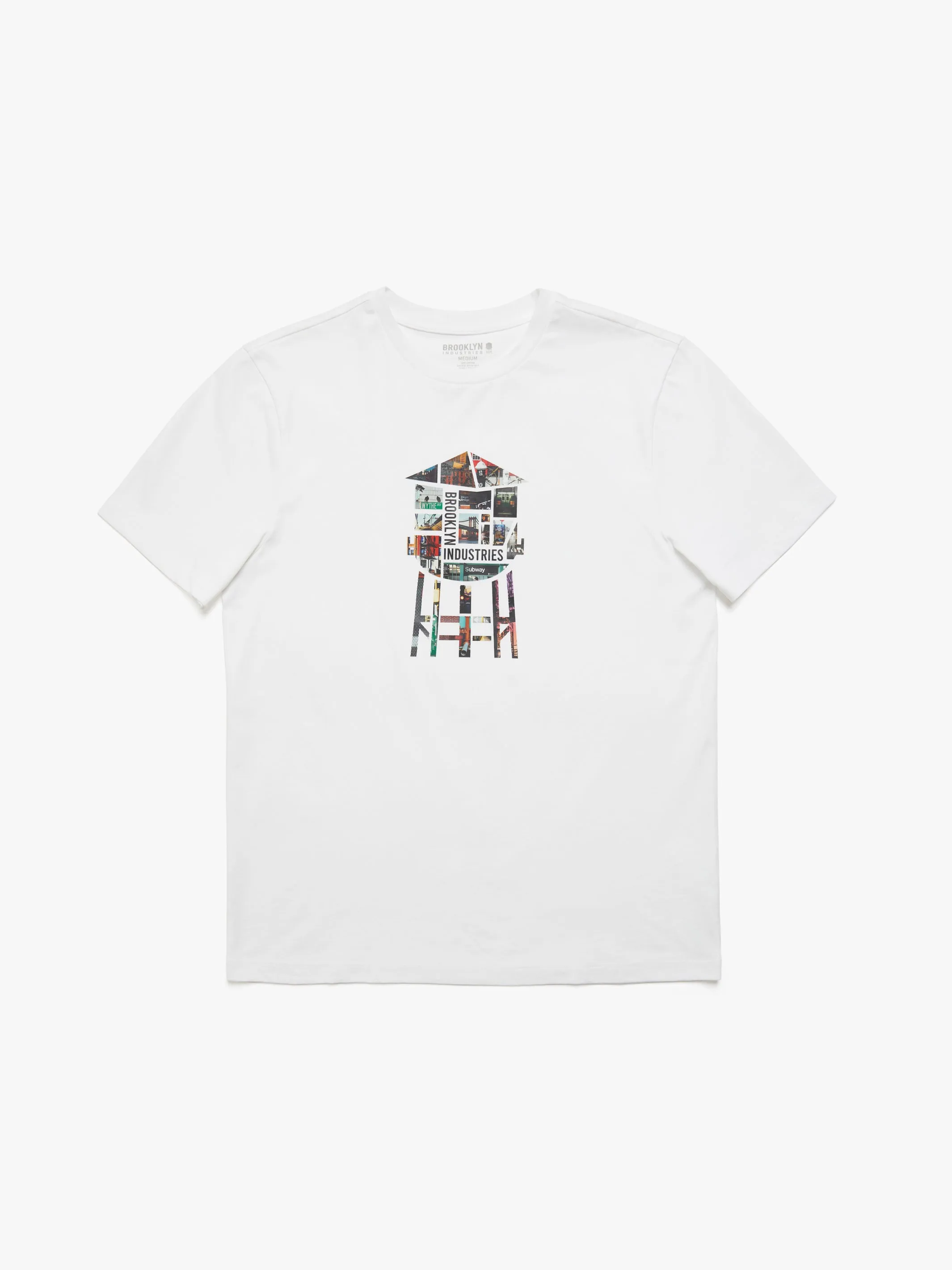 Men's Brooklyn Water Tower Photo T-shirt in White sold by Brooklyn Industries