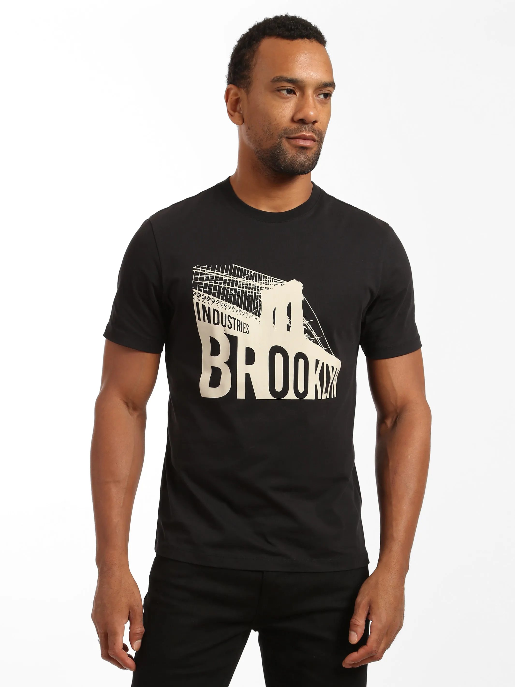 Men's Brooklyn Bridge T-shirt in Jet Black sold by Brooklyn Industries product image thumbnail 3