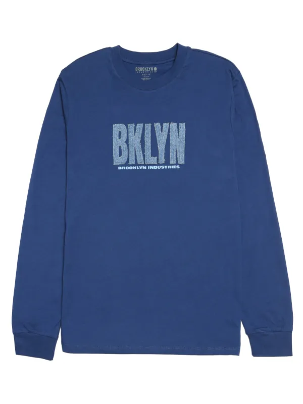 Men's Denim Patch Long Sleeve Shirt in Mood Indigo sold by Brooklyn Industries