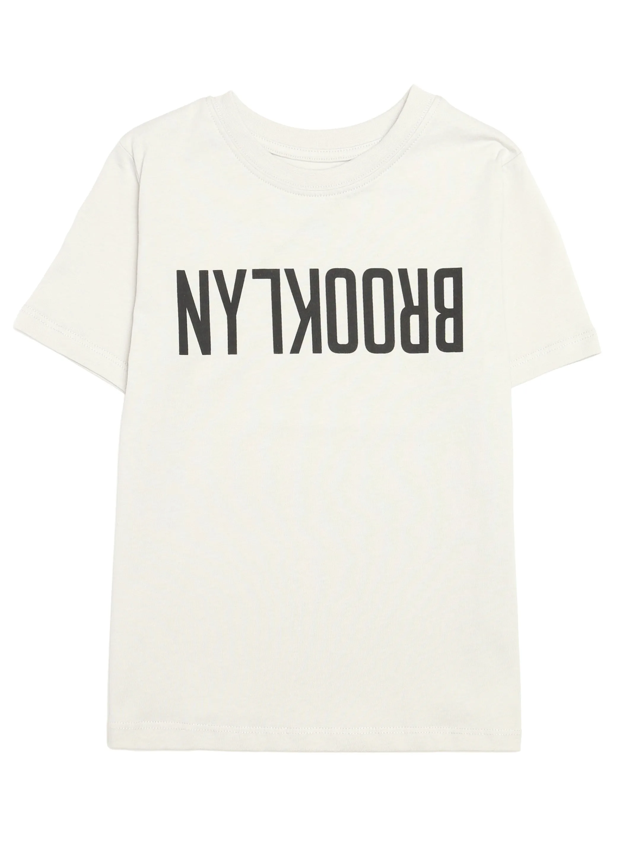 Girl's Reversed Brooklyn T-Shirt in Silver Birch sold by Brooklyn Industries