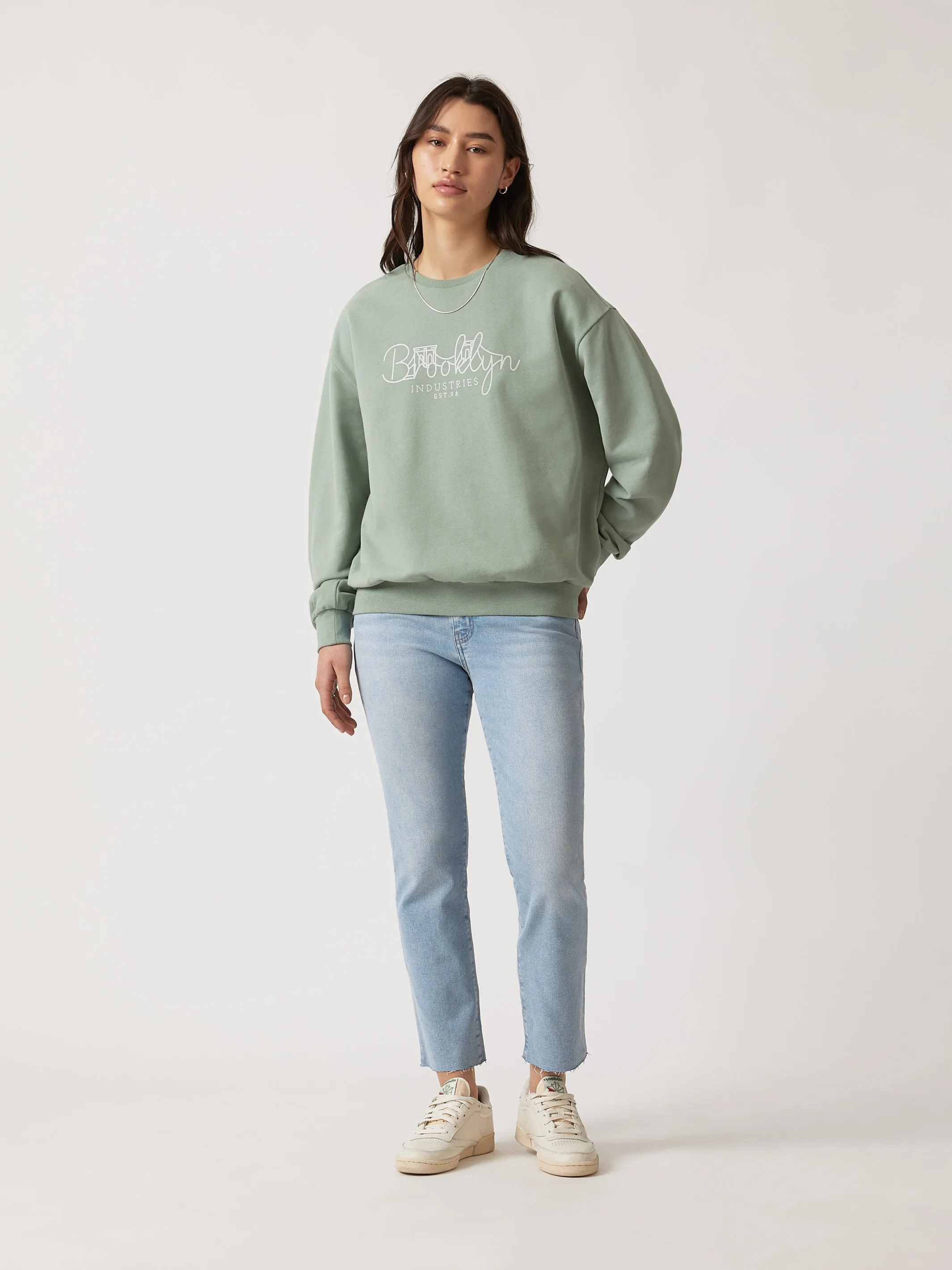 Women's Brooklyn Bridge Sweatshirt in Green Milieu sold by Brooklyn Industries product image thumbnail 2