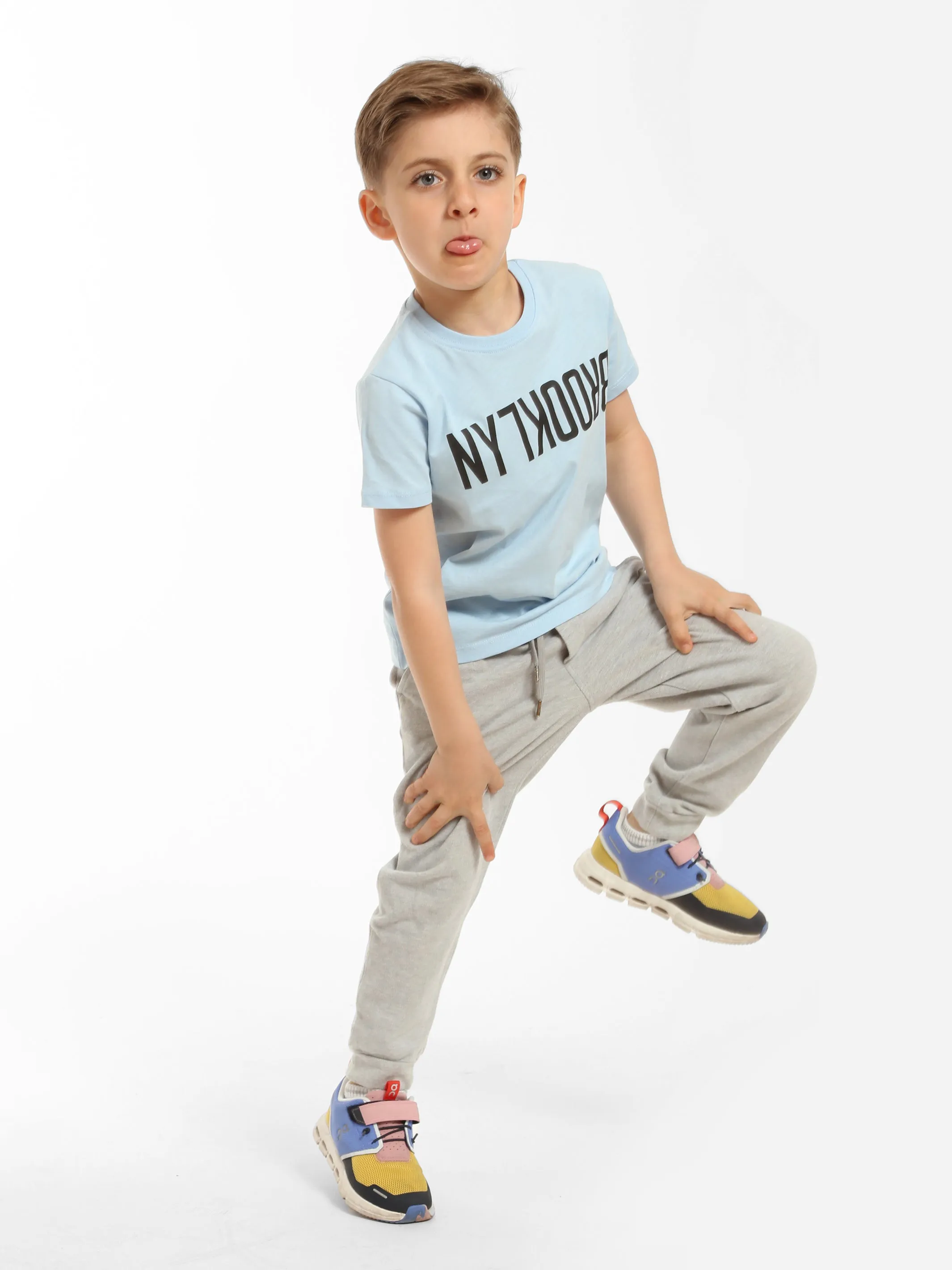 Boy's Reversed Brooklyn T-shirt in Cerulean sold by Brooklyn Industries product image thumbnail 5