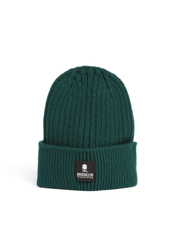 Ribbed Beanie Hat in Green sold by Brooklyn Industries