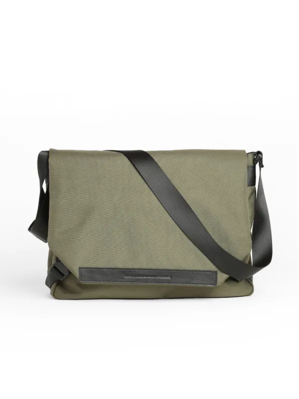 Crossbody Biker Messenger Bag in Khaki sold by Brooklyn Industries