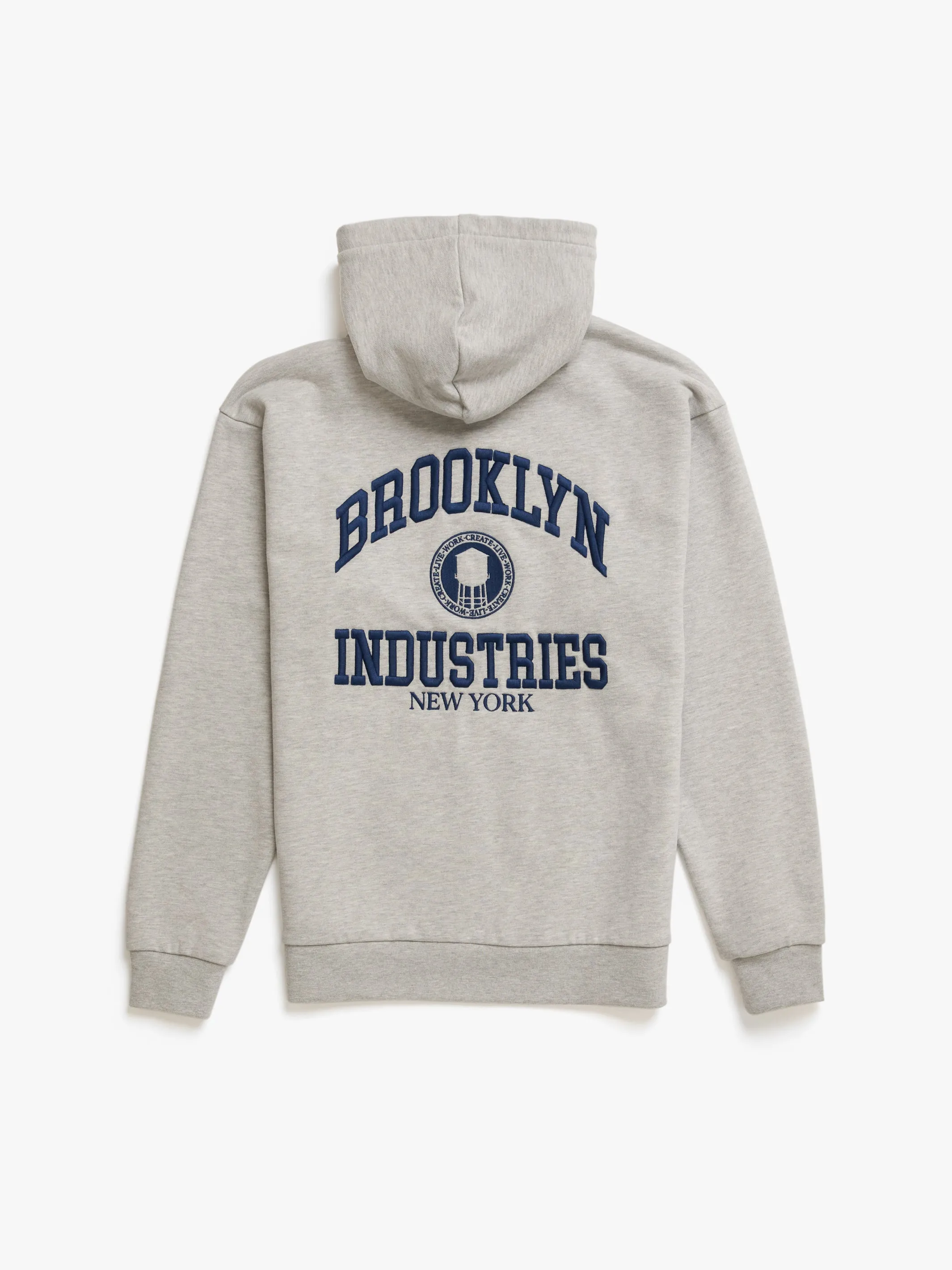 Men's Heritage Zip-Up Hoodie in Grey Melange sold by Brooklyn Industries product image thumbnail 2