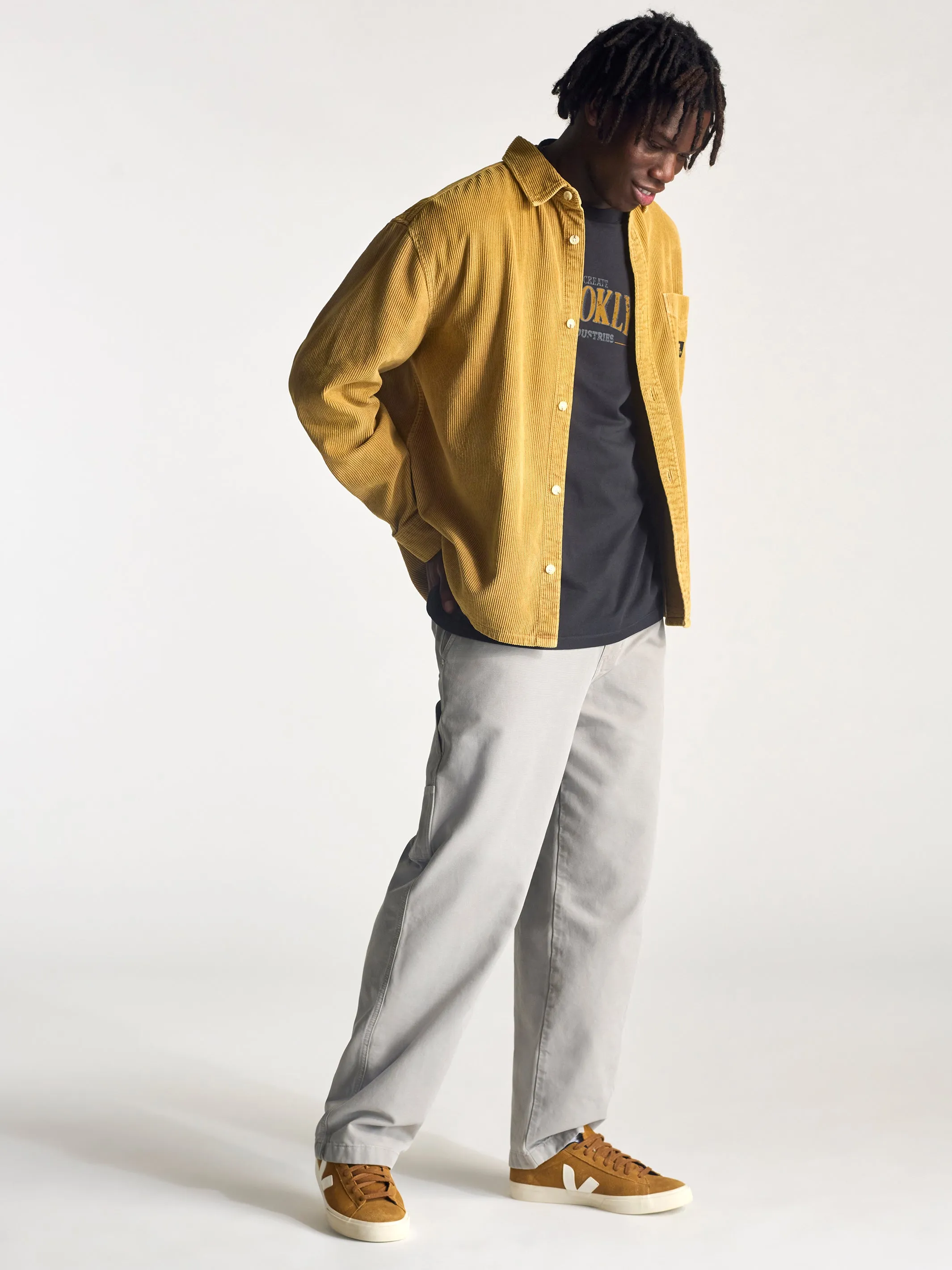 Men's Corduroy Overshirt In Wood Thrush sold by Brooklyn Industries product image thumbnail 3