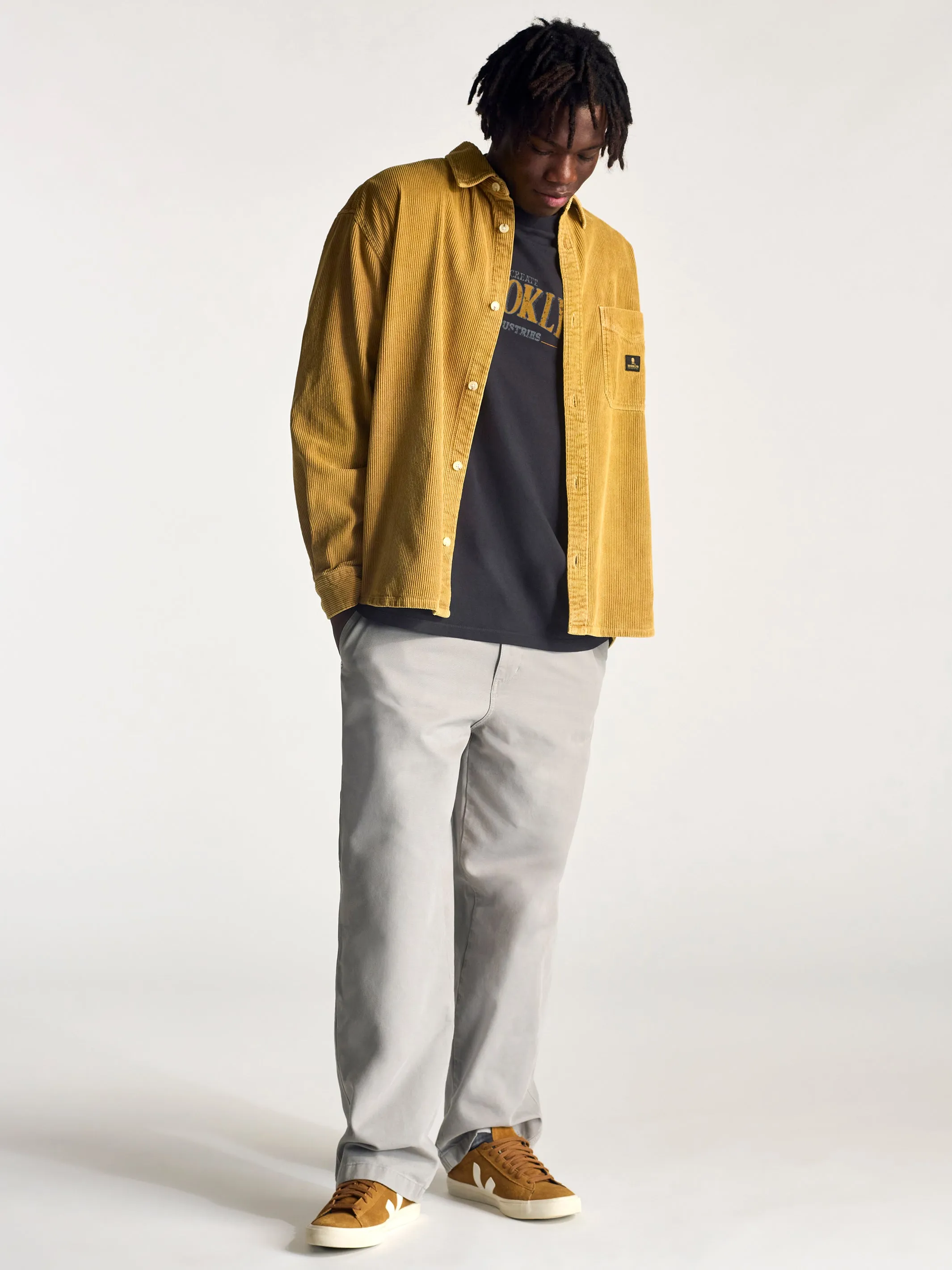 Men's Corduroy Overshirt In Wood Thrush sold by Brooklyn Industries product image thumbnail 2