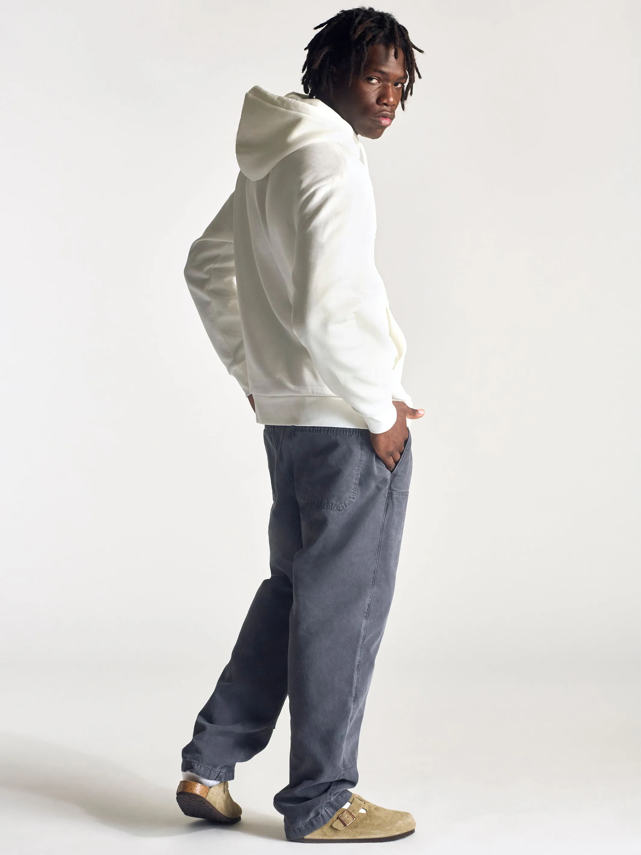Men's Montrose Hooded Sweatshirt In Antique White sold by Brooklyn Industries product image thumbnail 2