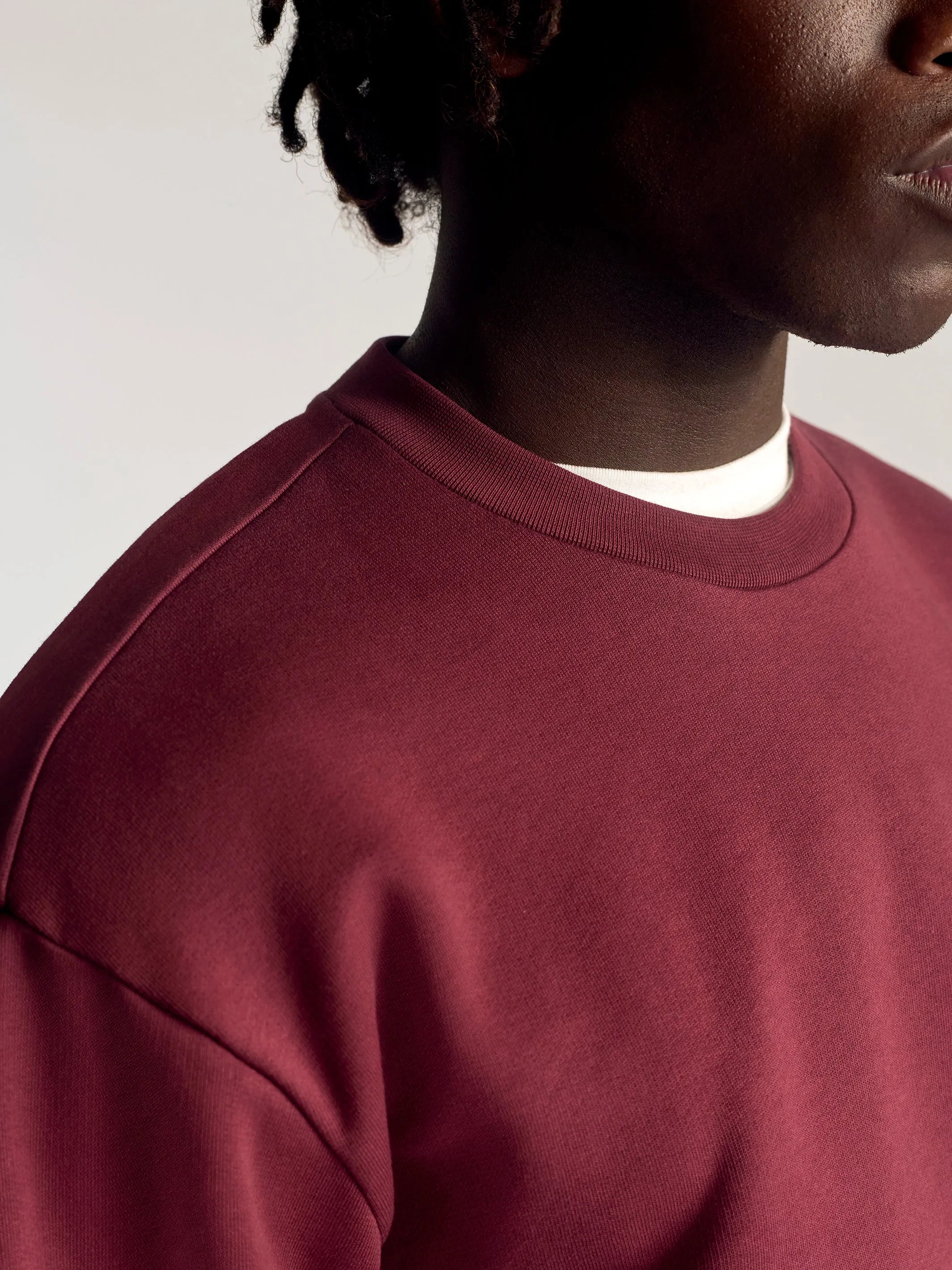 Men's Hoyt Crew Neck Sweatshirt In Brick sold by Brooklyn Industries product image thumbnail 2