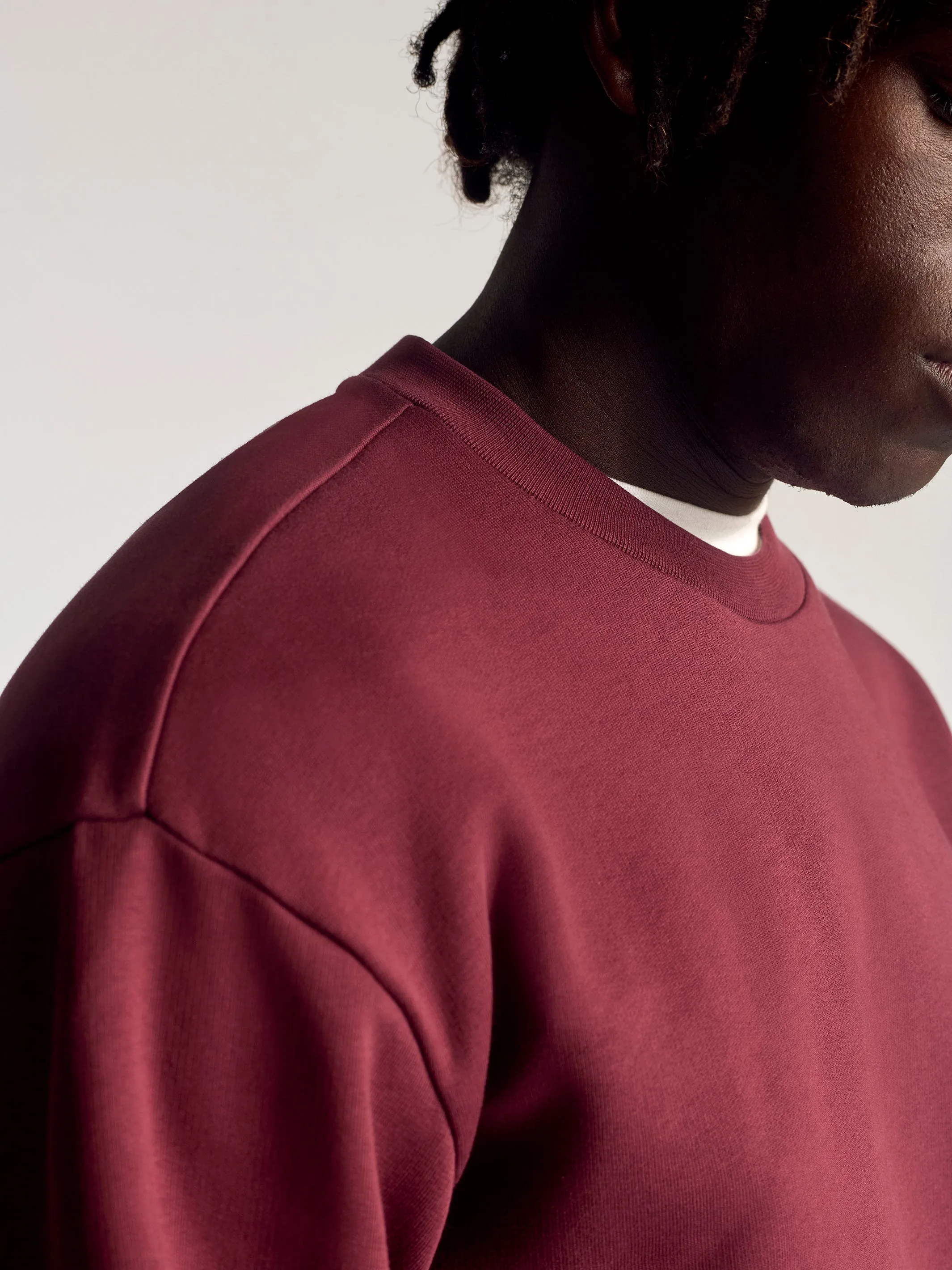 Men's Hoyt Crew Neck Sweatshirt In Brick sold by Brooklyn Industries product image thumbnail 4